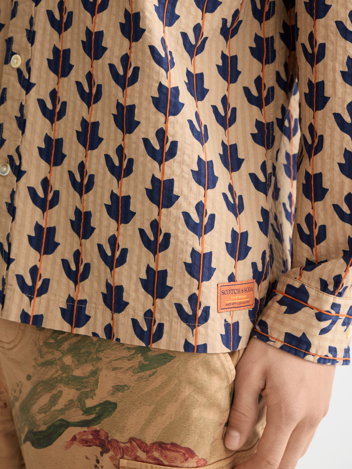 Structured printed shirt