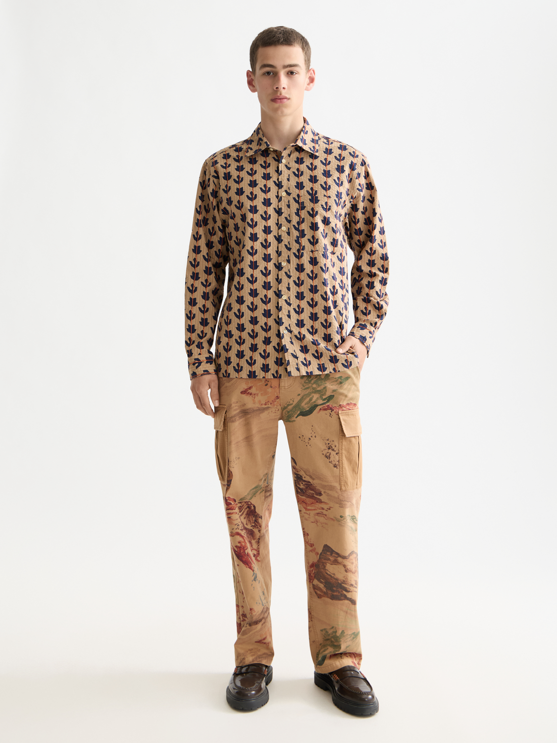 Structured printed shirt