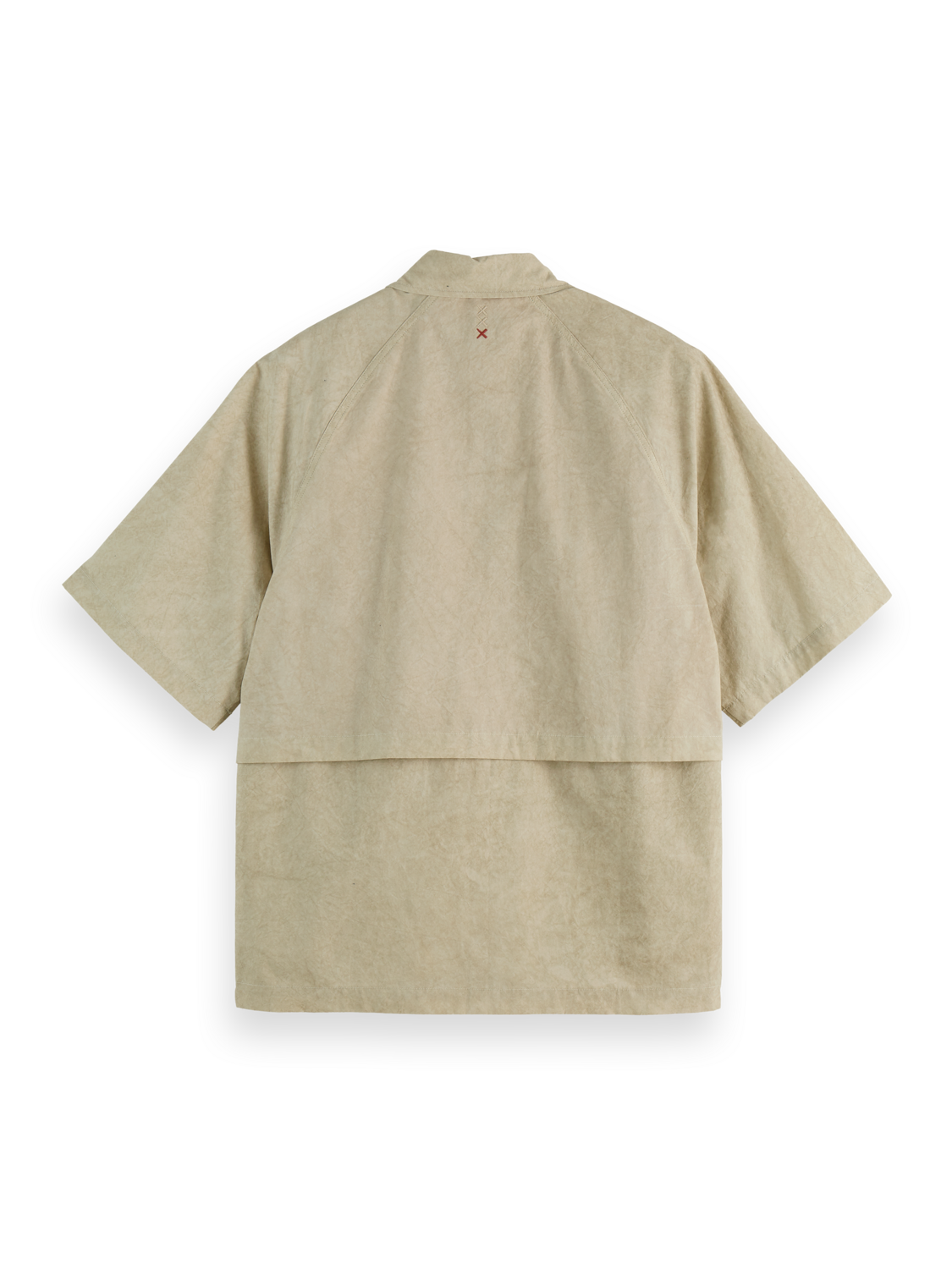 Washed layered short sleeve shirt