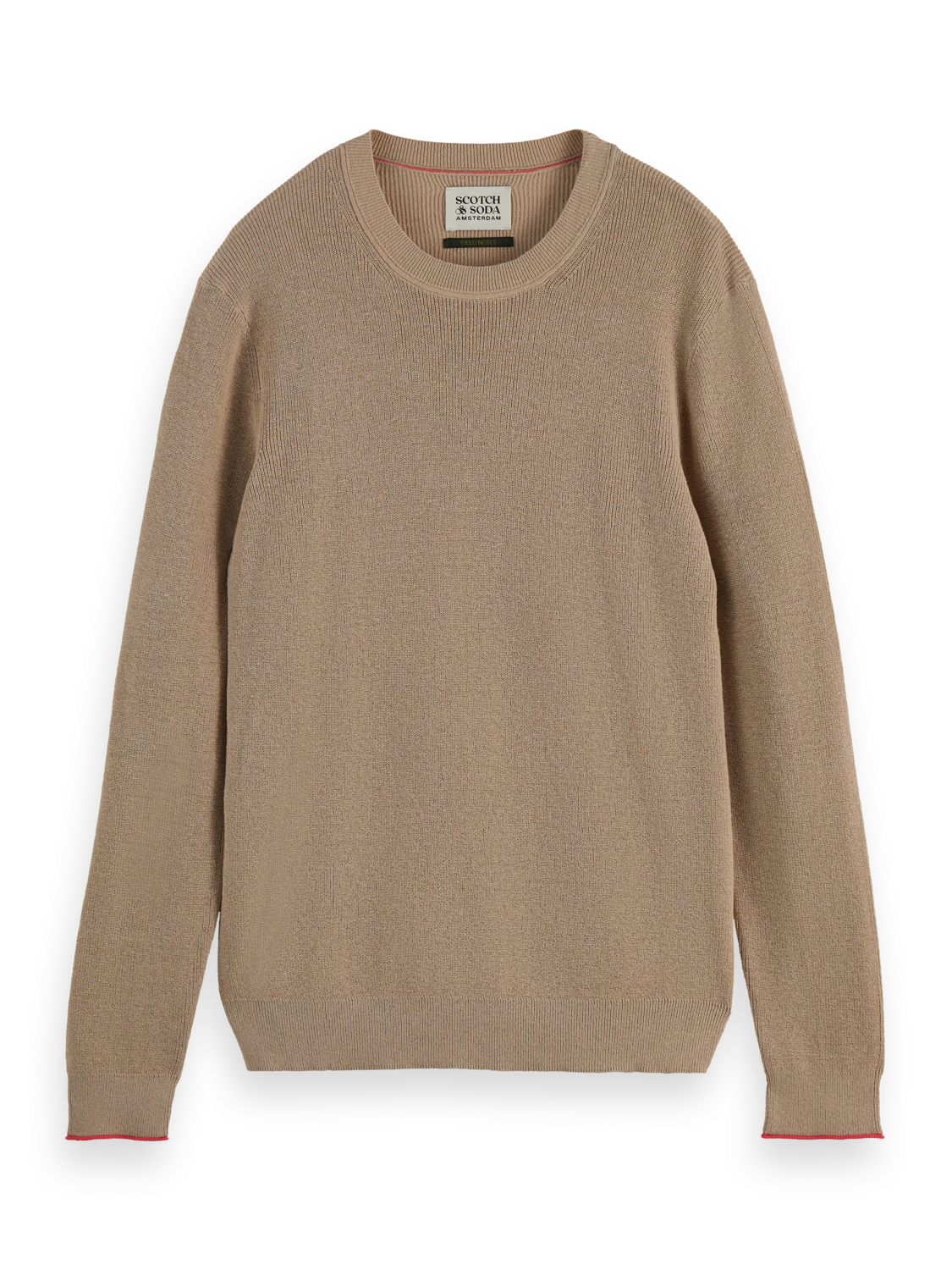 Linen blend crew neck