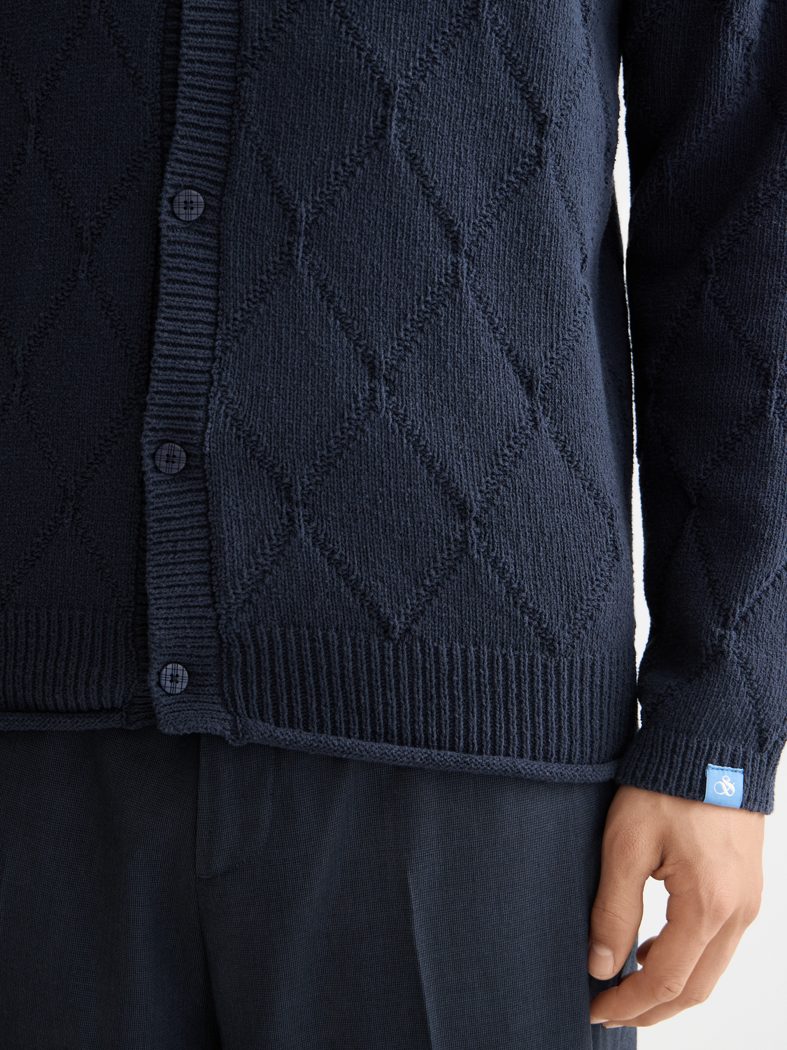 Open work long sleeve shirt