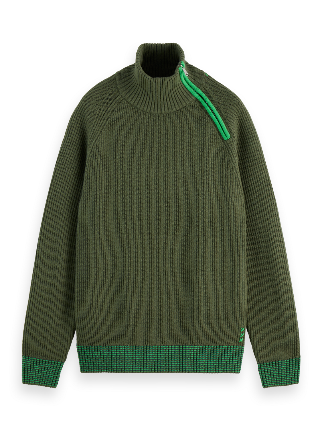 Troyer Raglan zip pullover