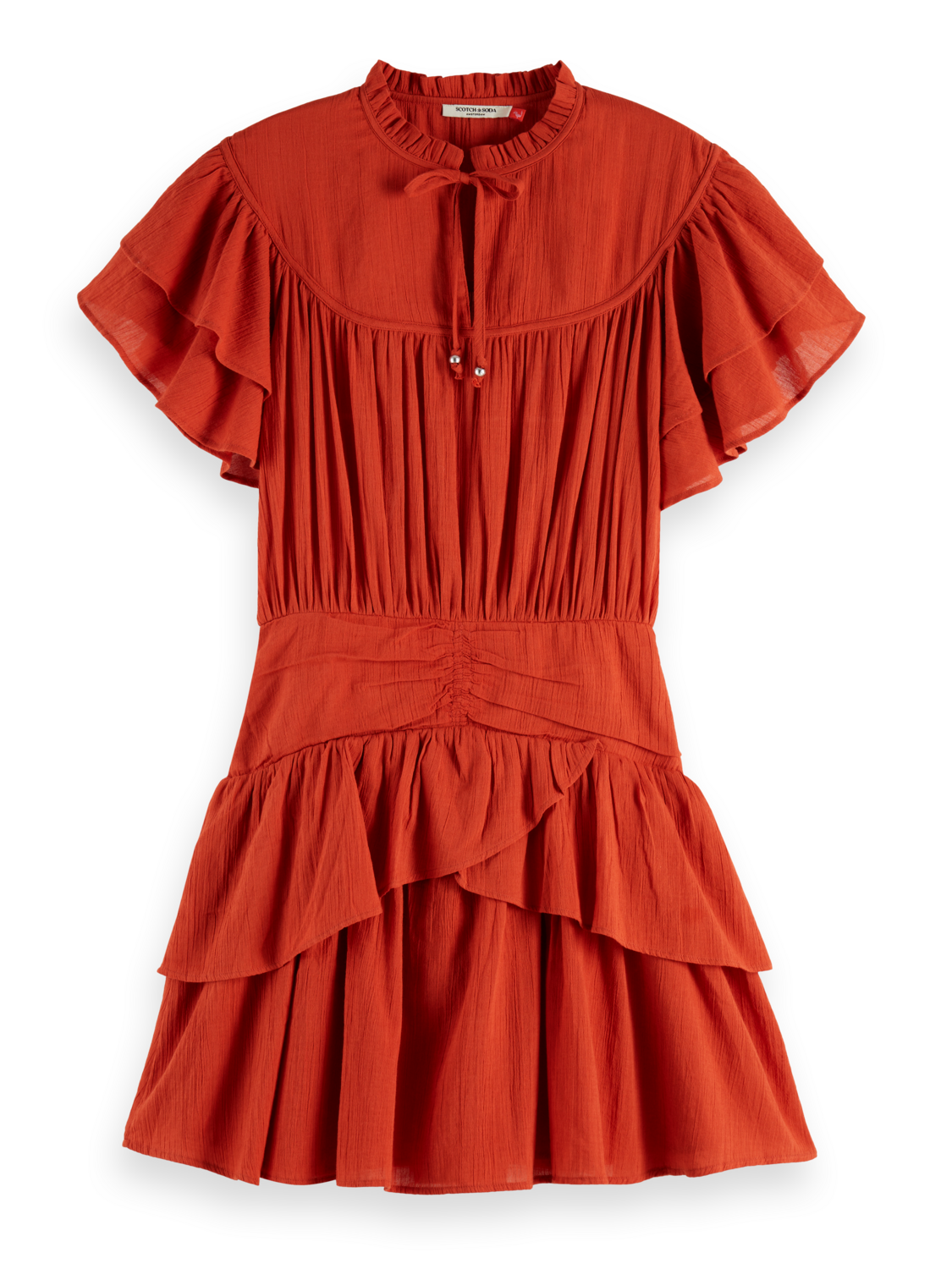 Ruffled mini dress