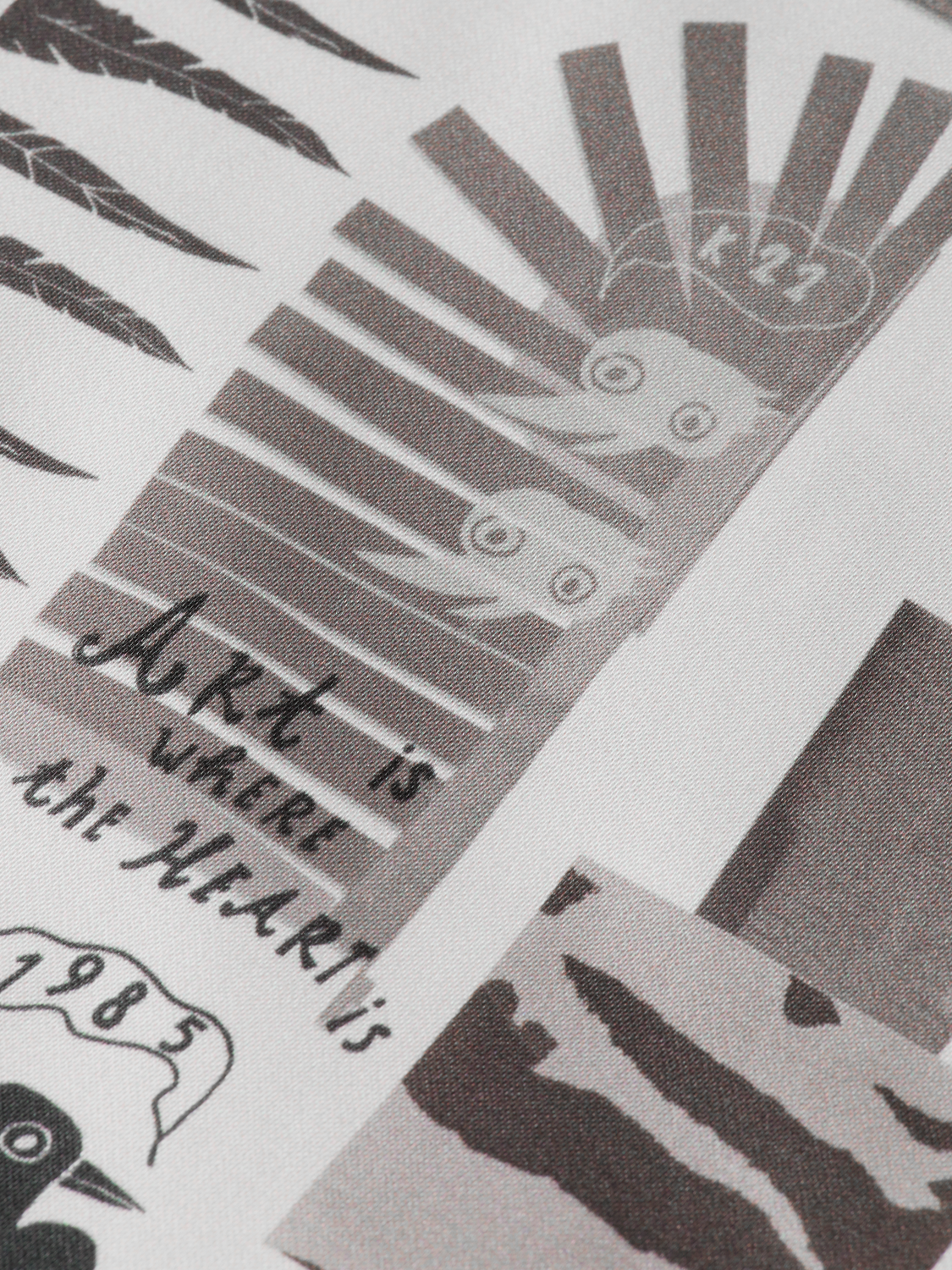 Printed short sleeve fluid shirt