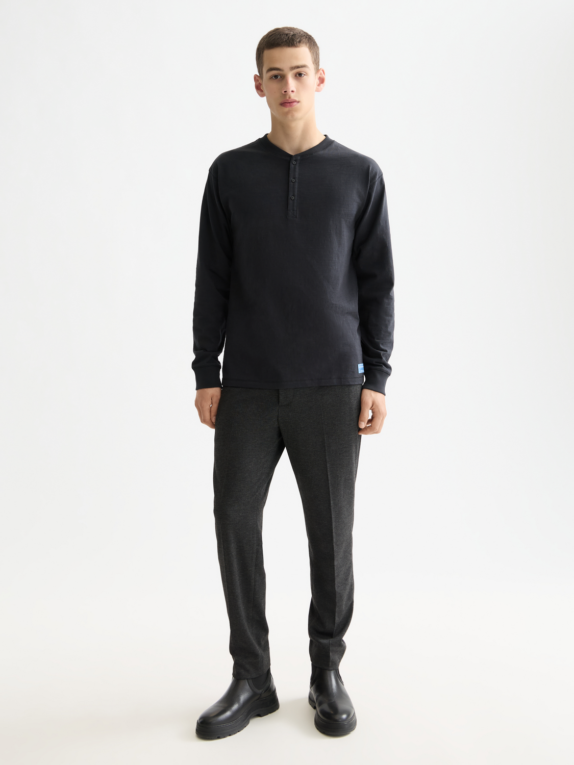 Slub Henley Long Sleeve