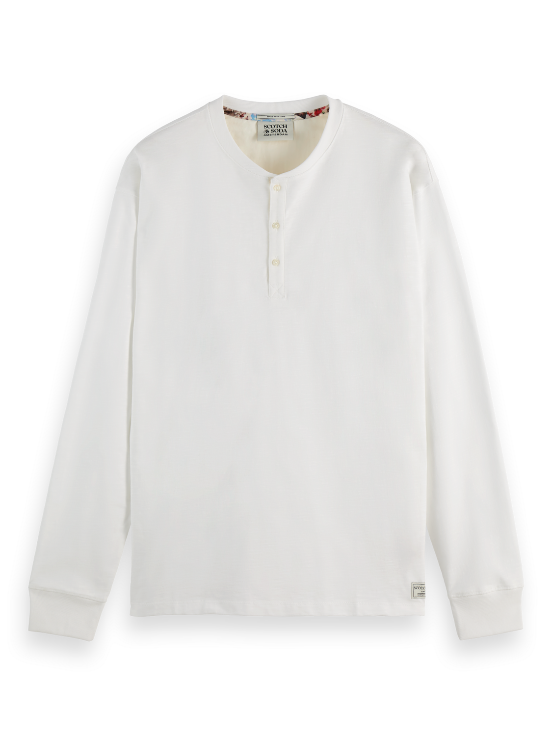 Slub Henley Long Sleeve