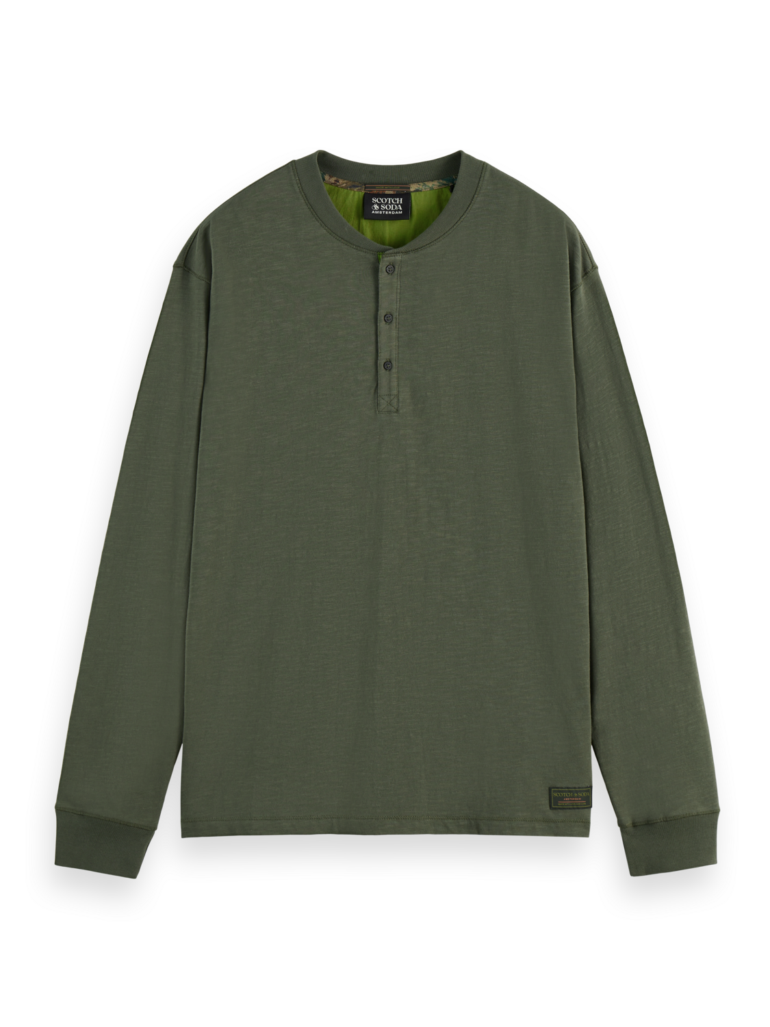 Slub Henley Long Sleeve