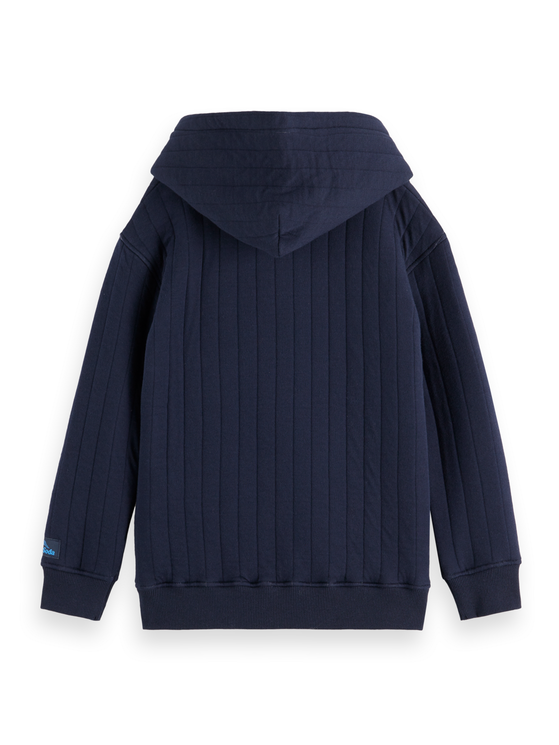 Boys Relaxed quilted patchwork hoodie