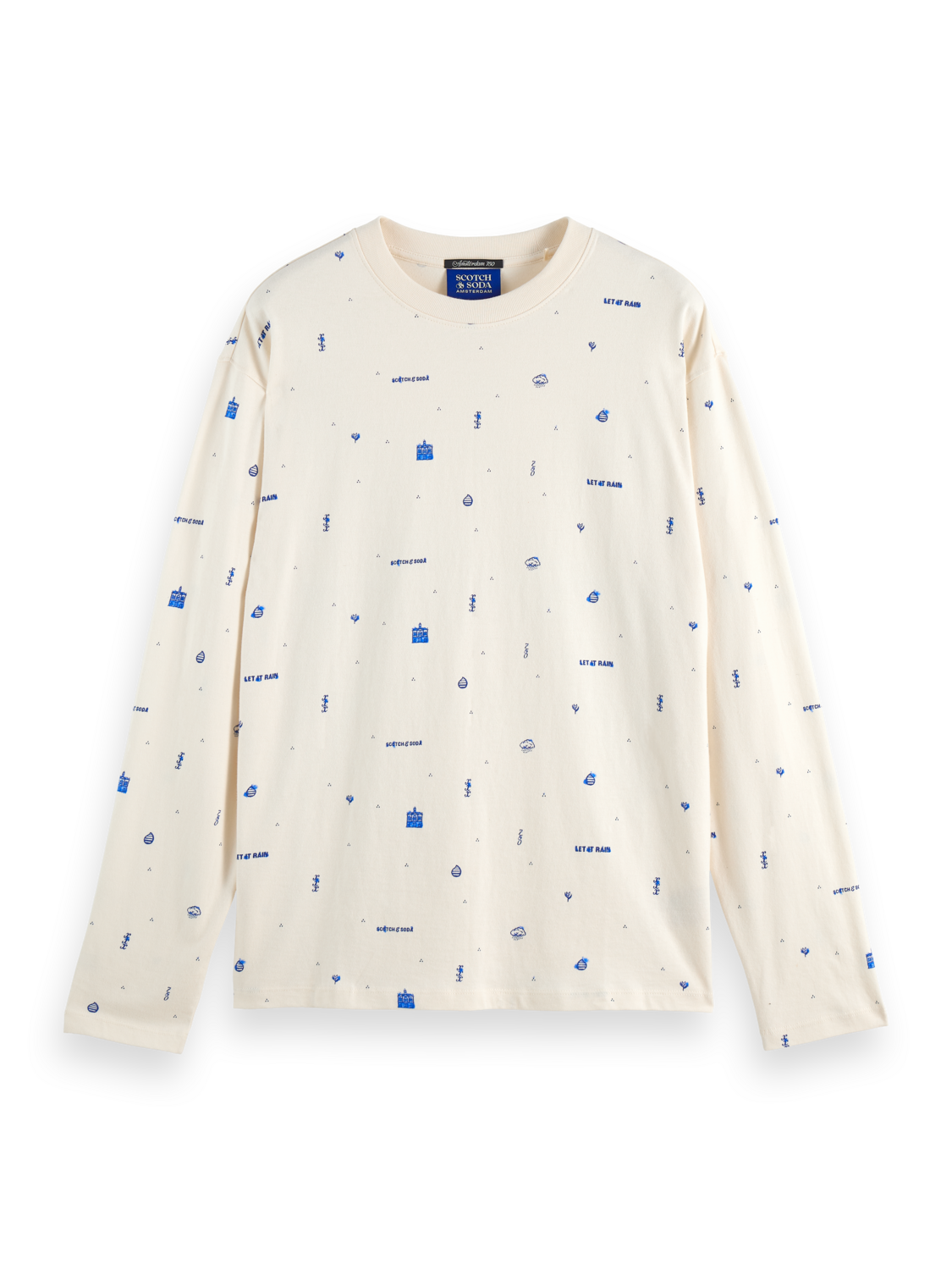 Allover Print Long-Sleeve Top – Let It Rain Collection