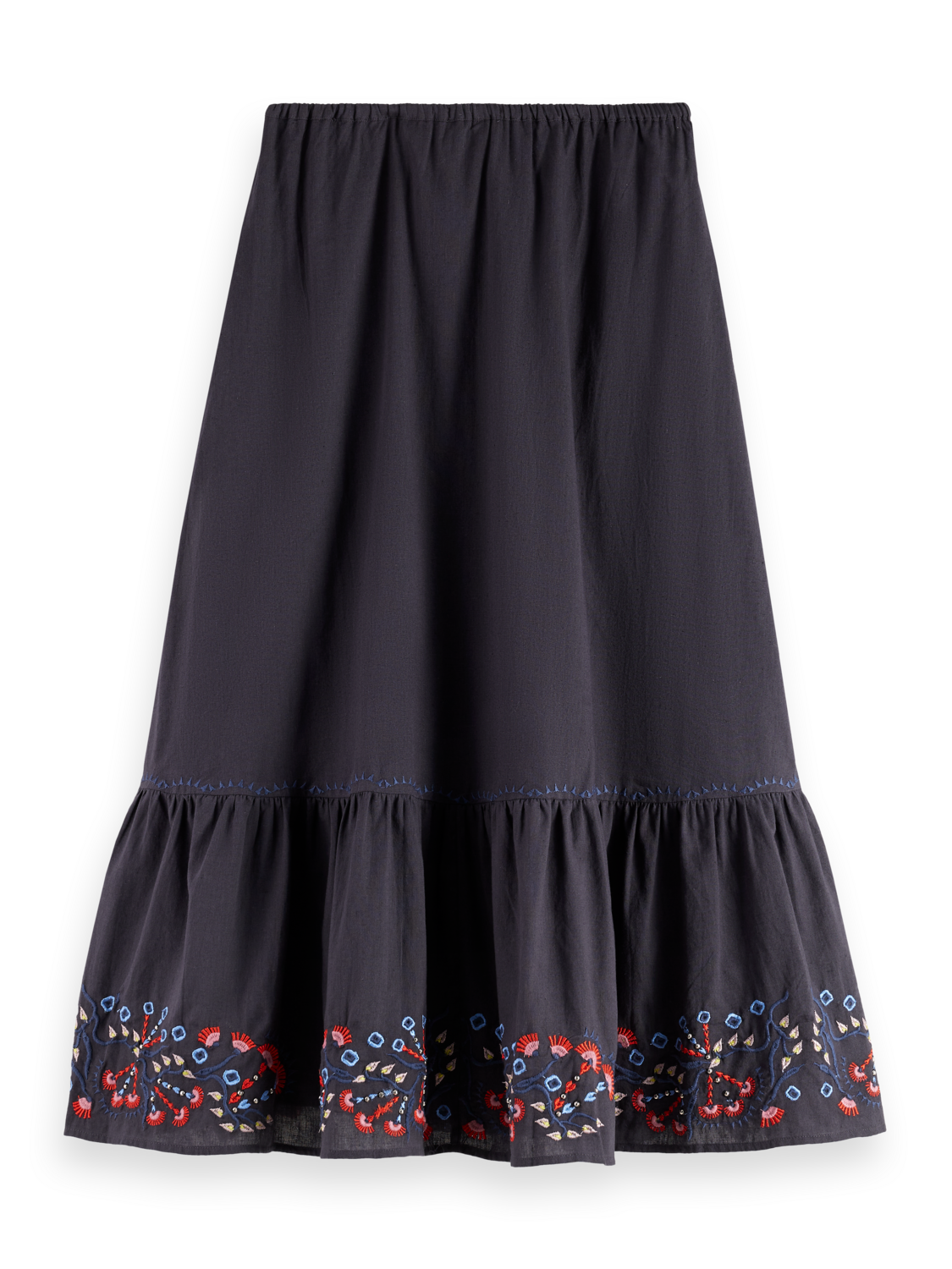 Embroidered maxi skirt