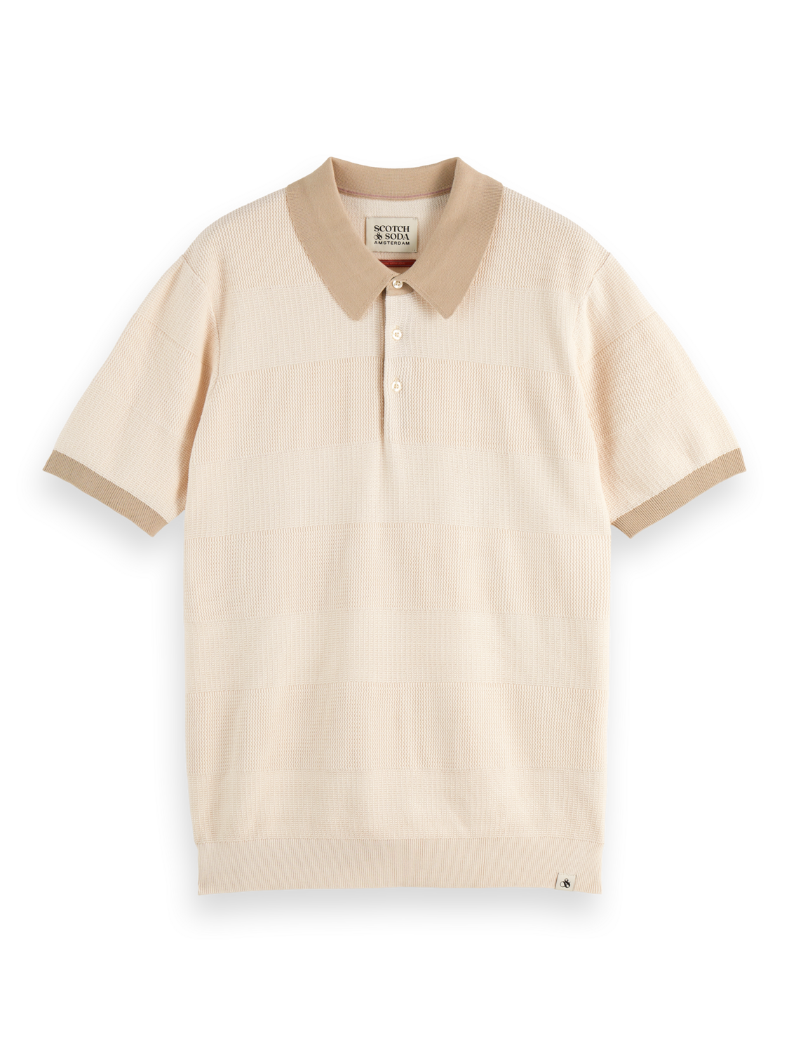 Knitted striped polo