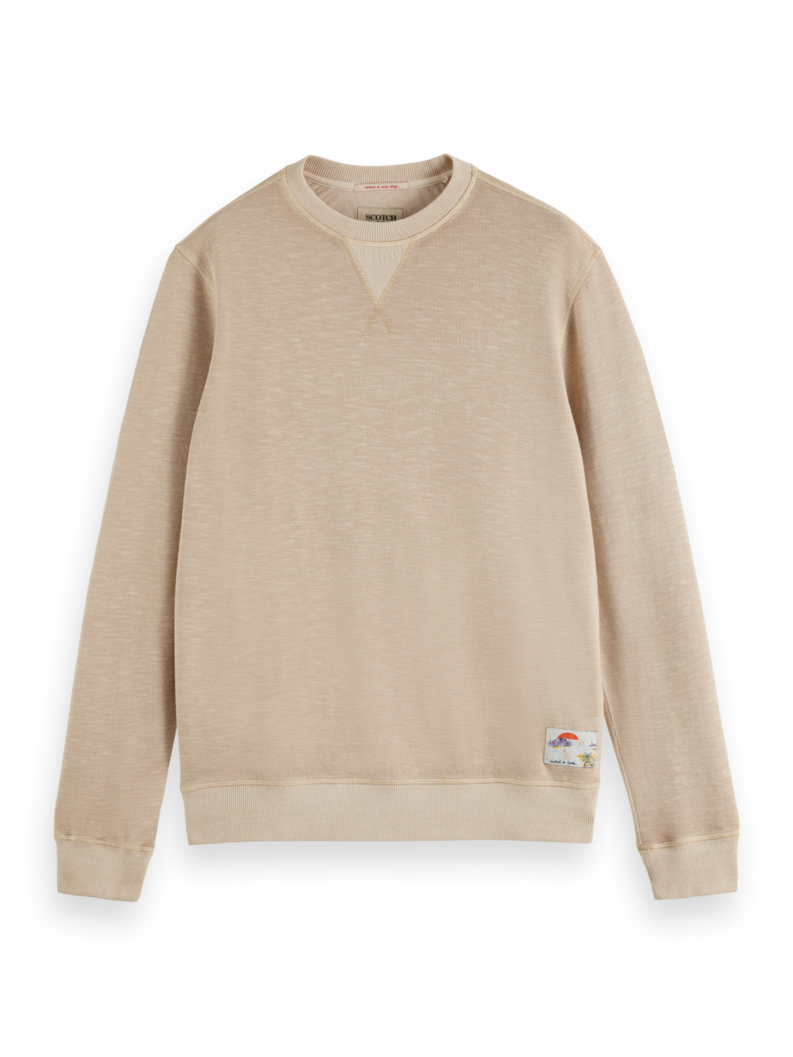 GARMENT-DYED STRUCTURED SWEATSHIRT