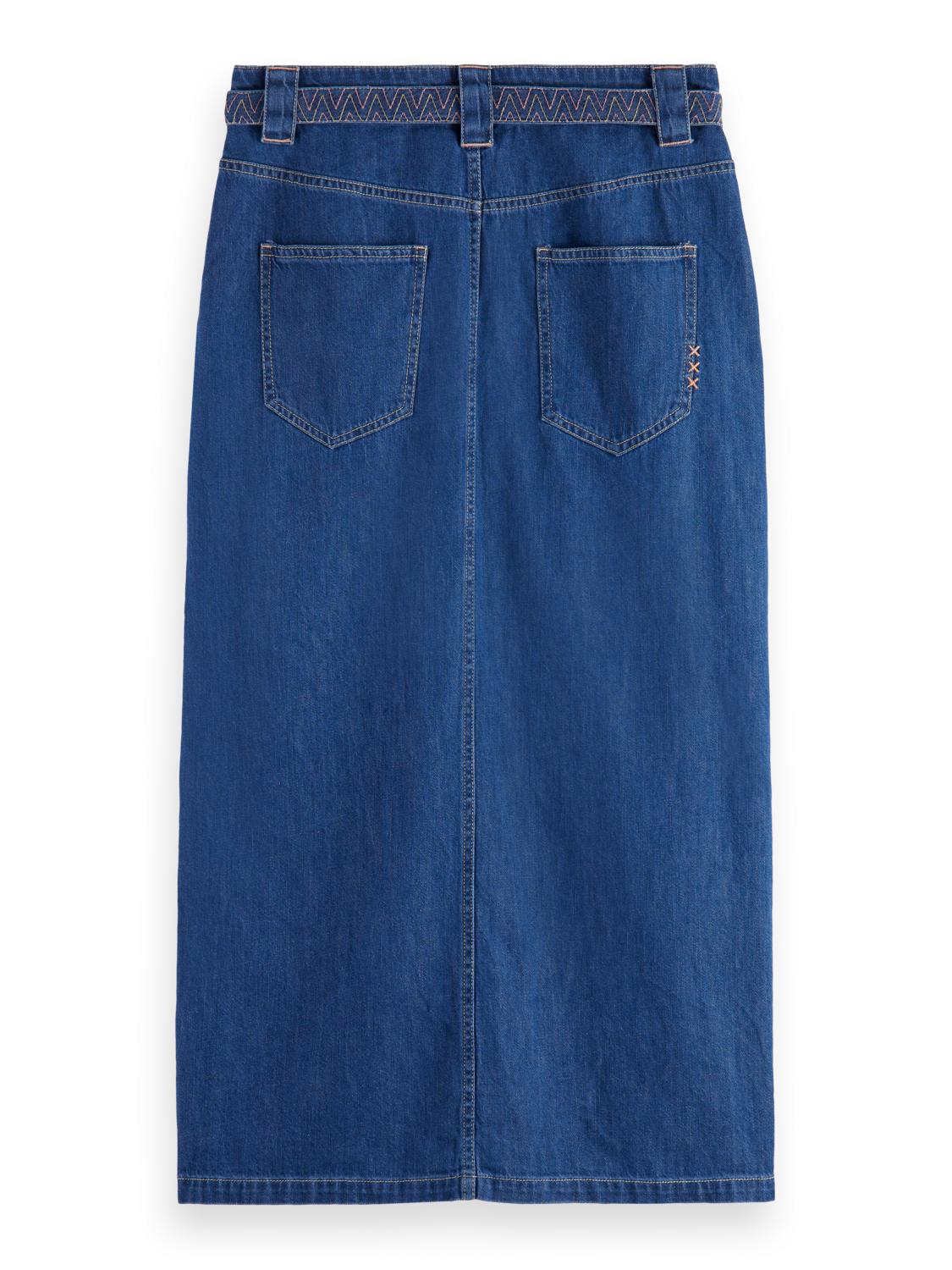 SUMMERY SKIRT WITH BELT - WASHED INDIGO
