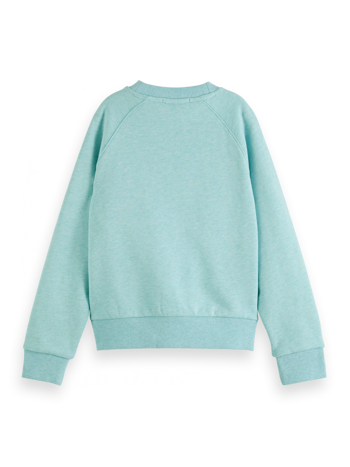 PRINTED AND EMBROIDERED REGULAR-FIT MELANGE SWEATSHIRT