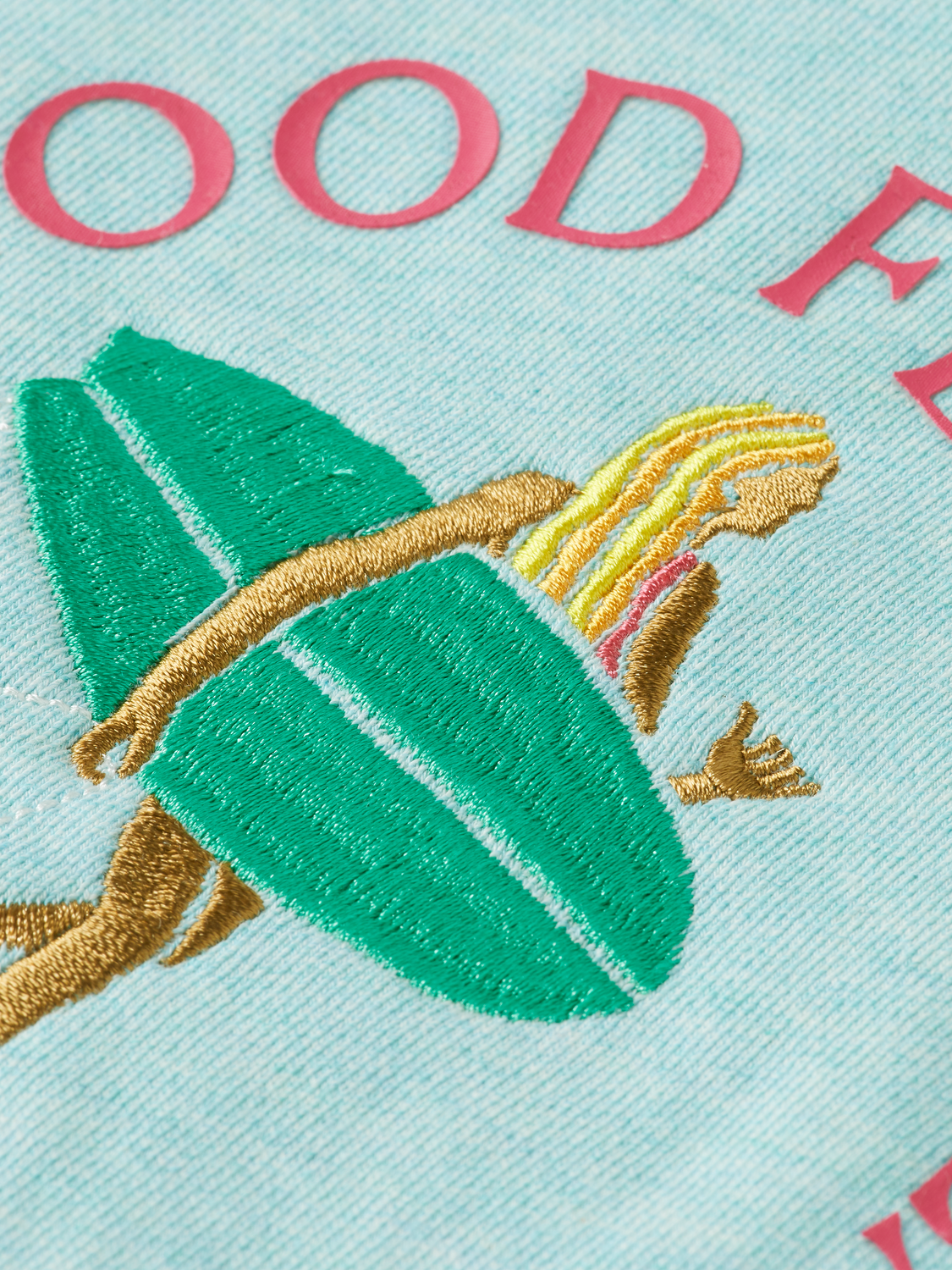 PRINTED AND EMBROIDERED REGULAR-FIT MELANGE SWEATSHIRT