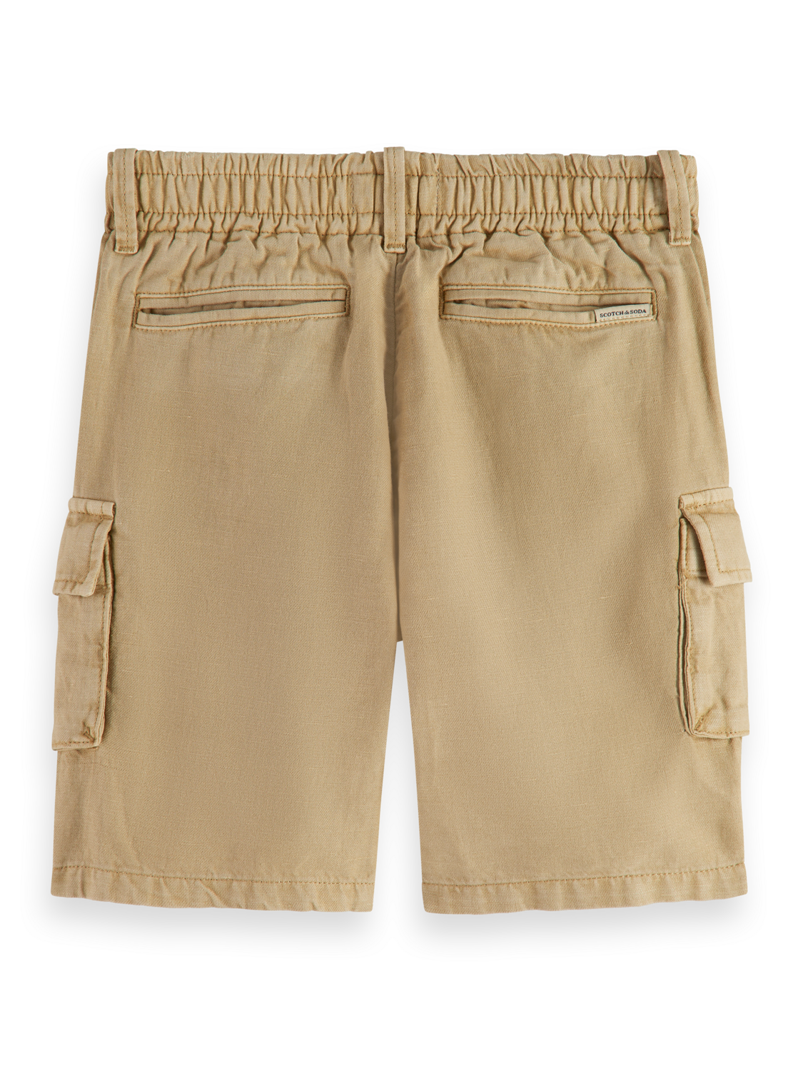 LONGER-LENGTH - GARMENT-DYED COTTON LINEN CARGO SHORTS