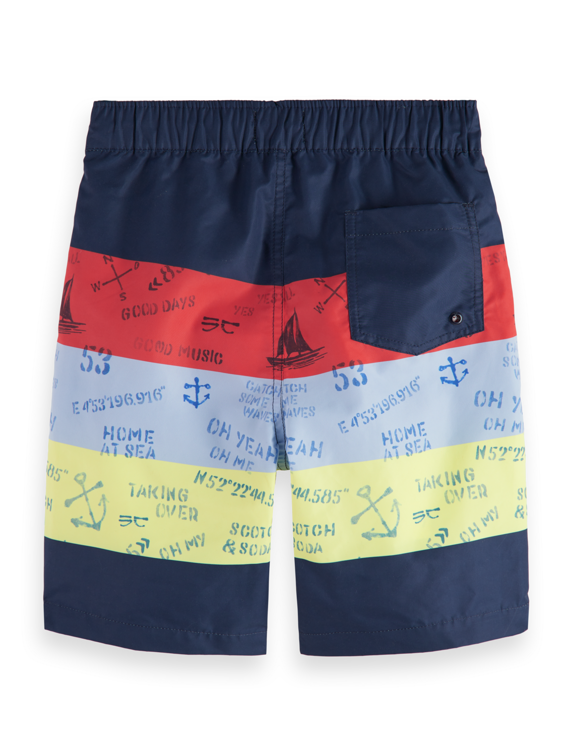Boys LONG-LENGTH COLOURBLOCK BOARD SHORTS