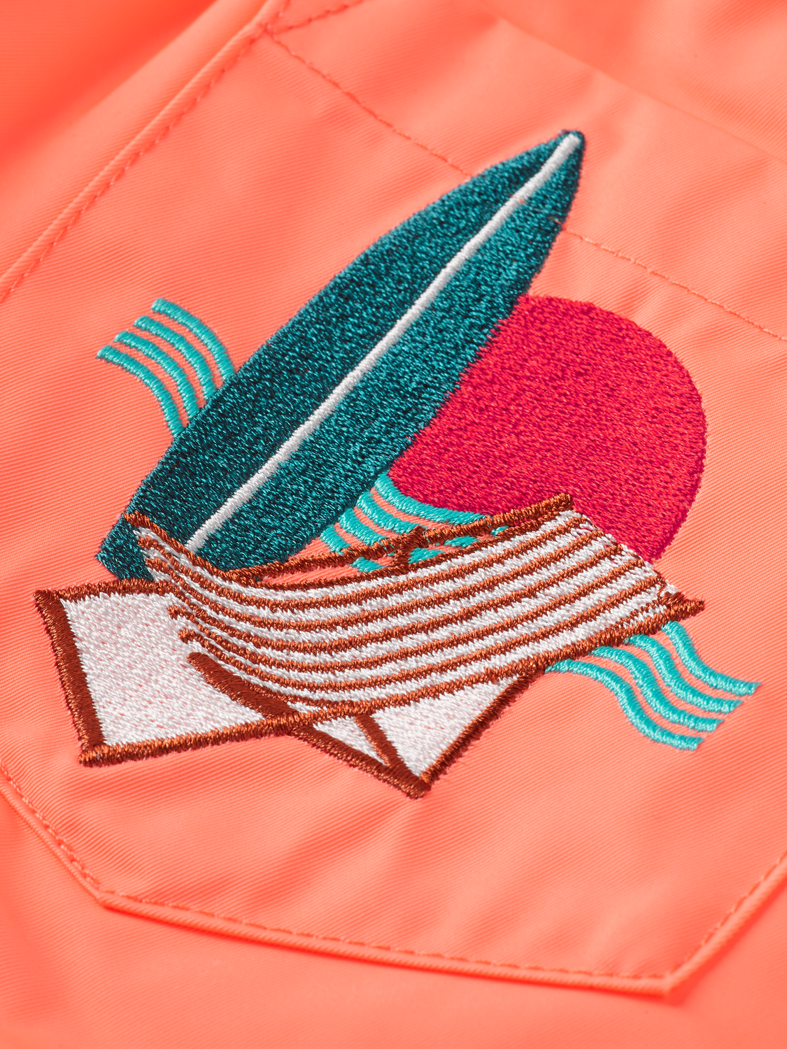 Boys SHORT-LENGTH - PLACED EMBROIDERY SWIMSHORTS