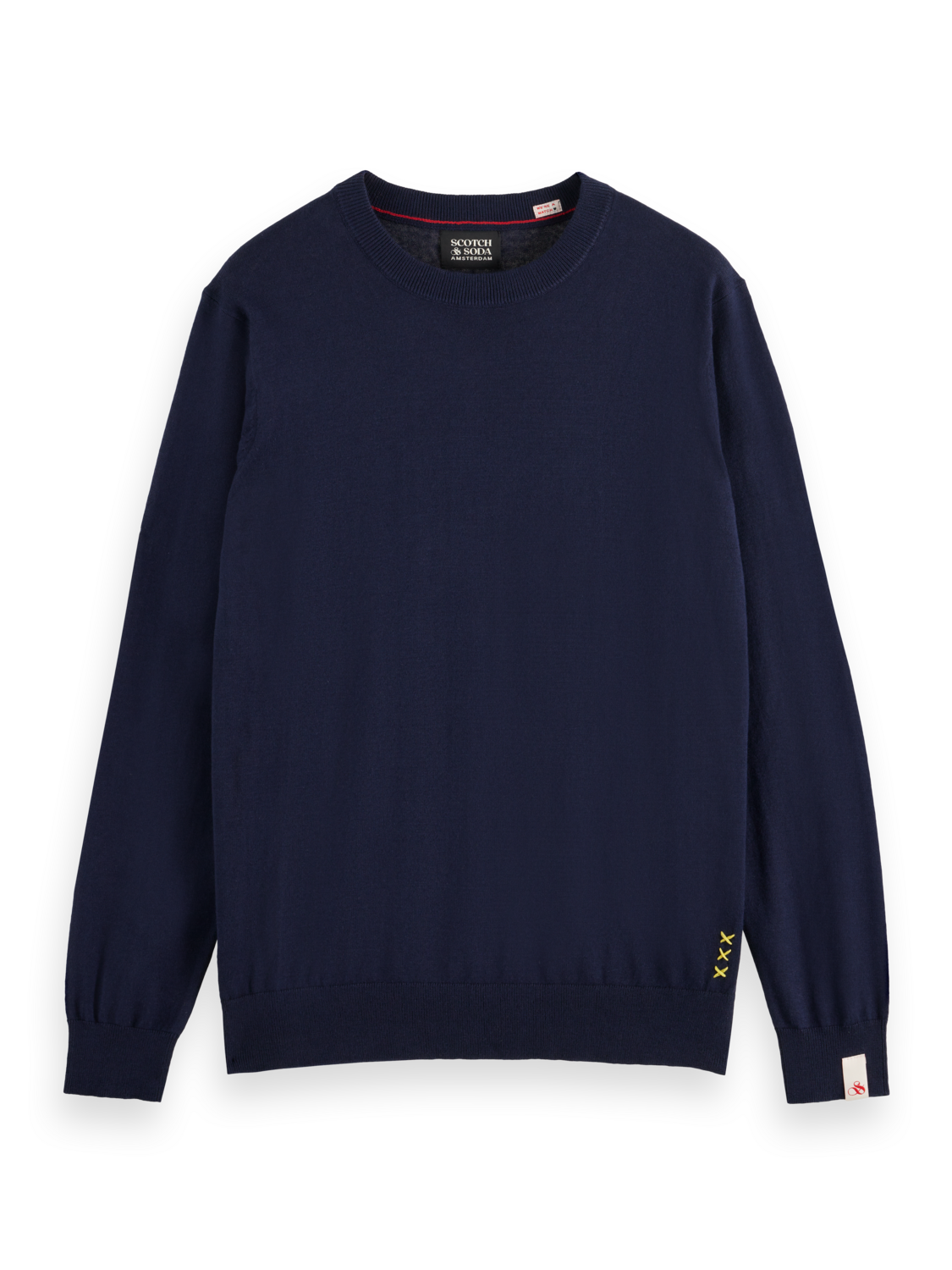 LINEN BLEND CREWNECK PULLOVER