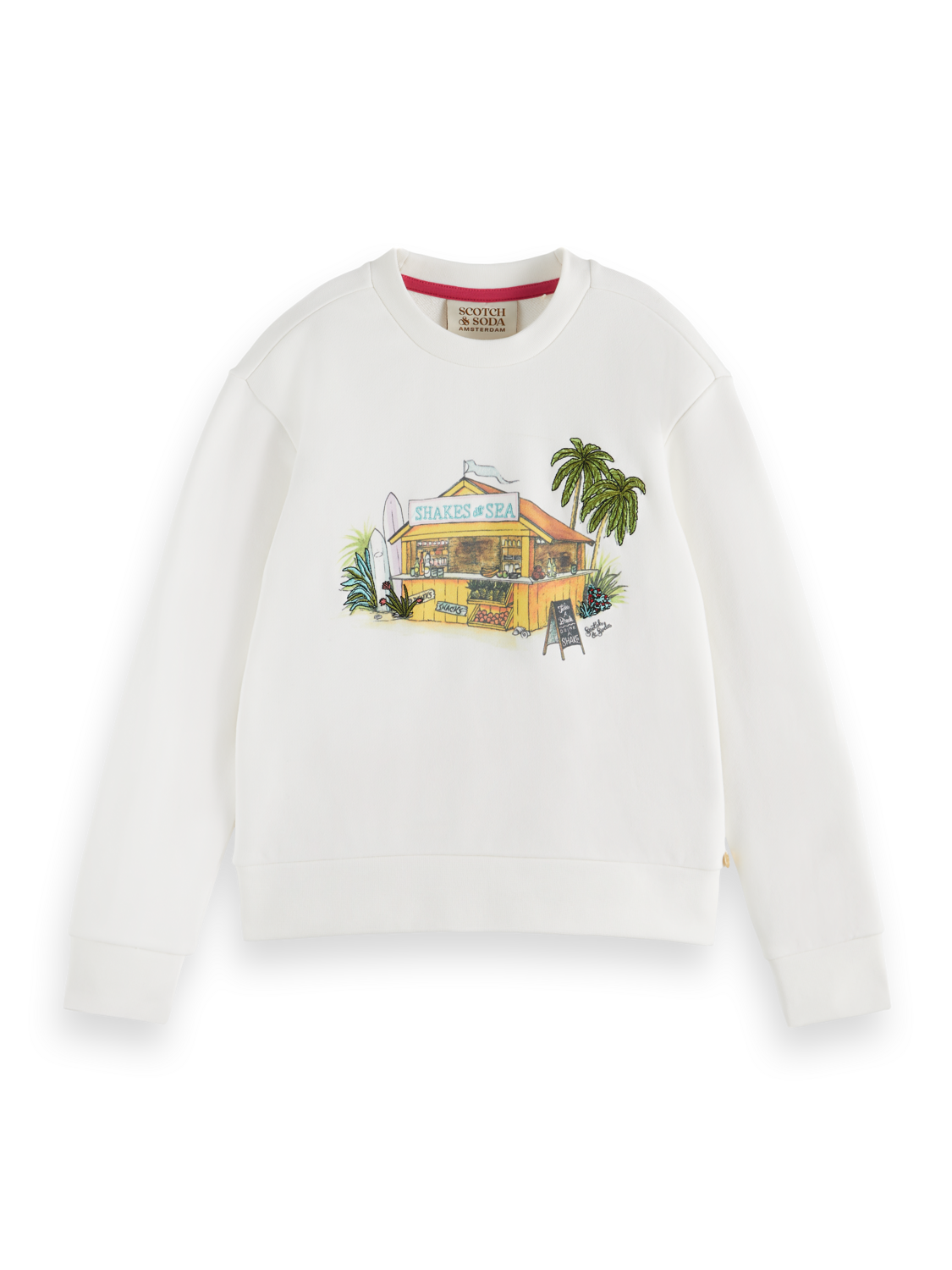 EMBROIDERED AND PRINTED RELAXED-FIT SWEATSHIRT