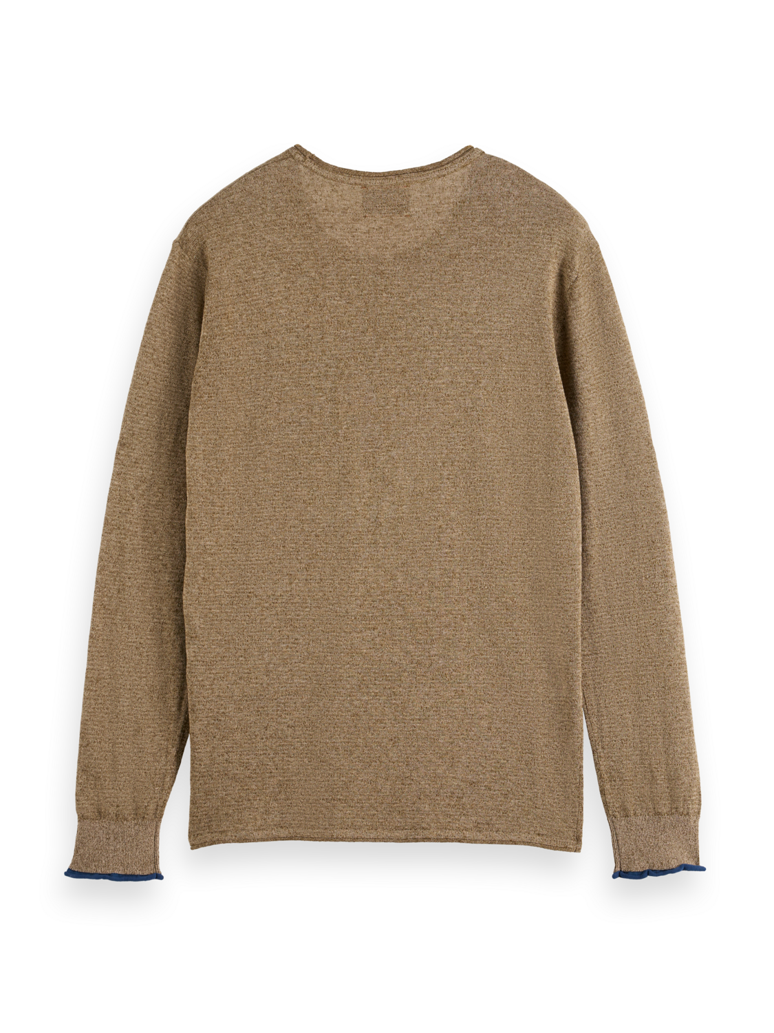 LINEN COTTON BLEND CREW NECK
