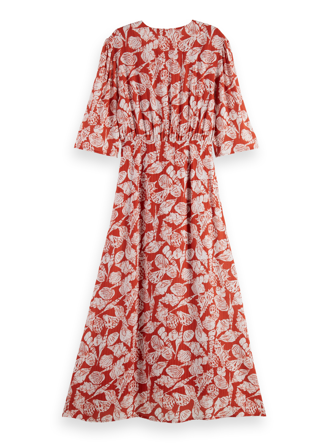 MIDI WRAP DRESS WITH KNOT DETAIL