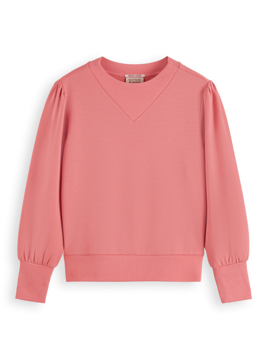 RUCHED YOKE SEAM MODAL SWEATSHIRT