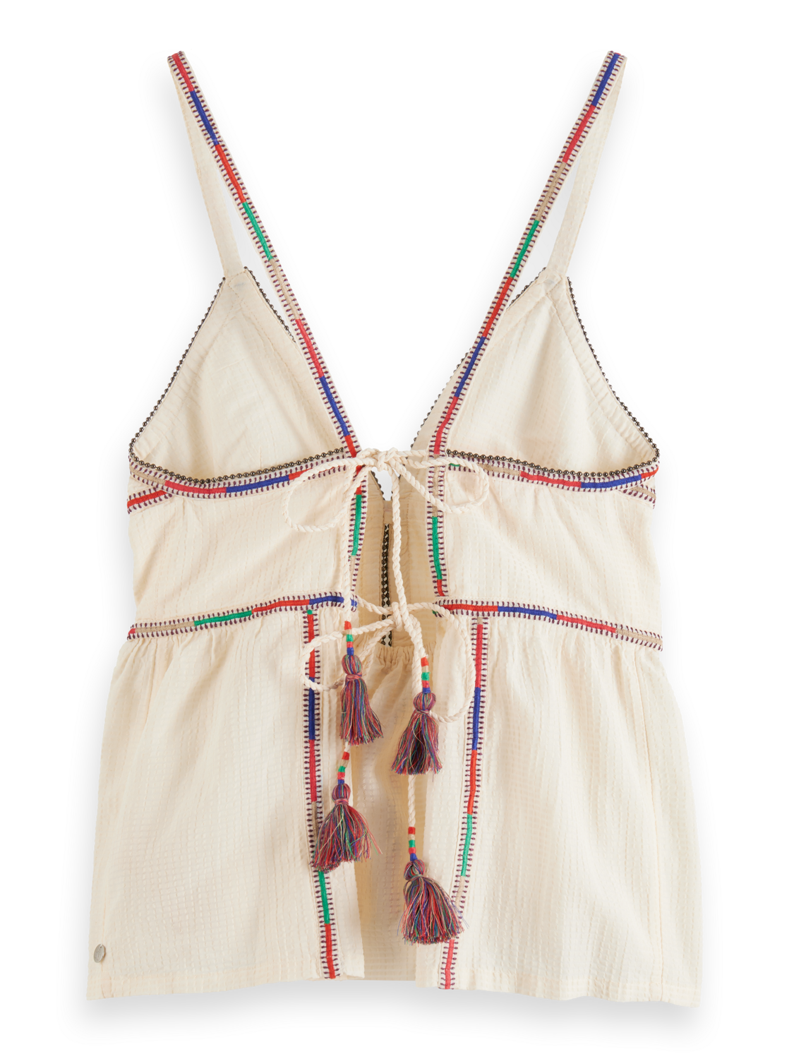 TANK TOP WITH COLOURFUL EMBROIDERY