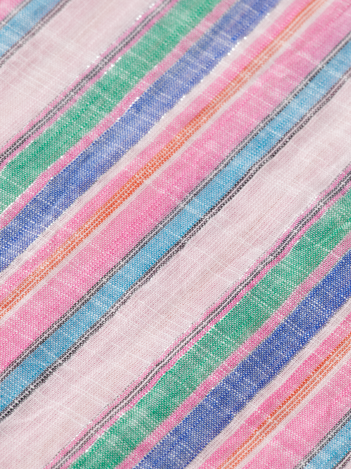 MULTICOLOUR LUREX STRIPE PULL-ON BEACH PANT