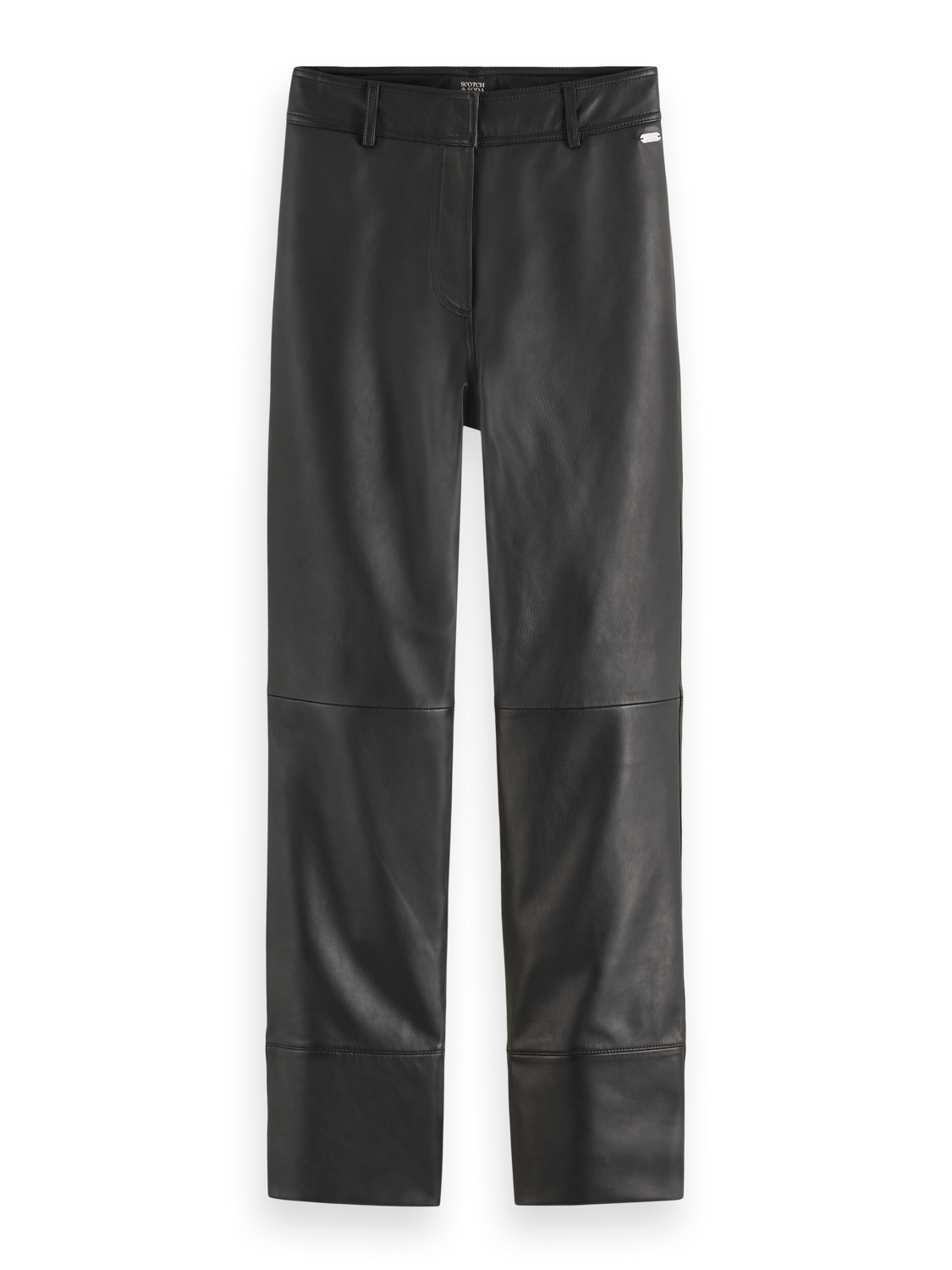 HIGH RISE STRAIGHT LEG LEATHER PANT