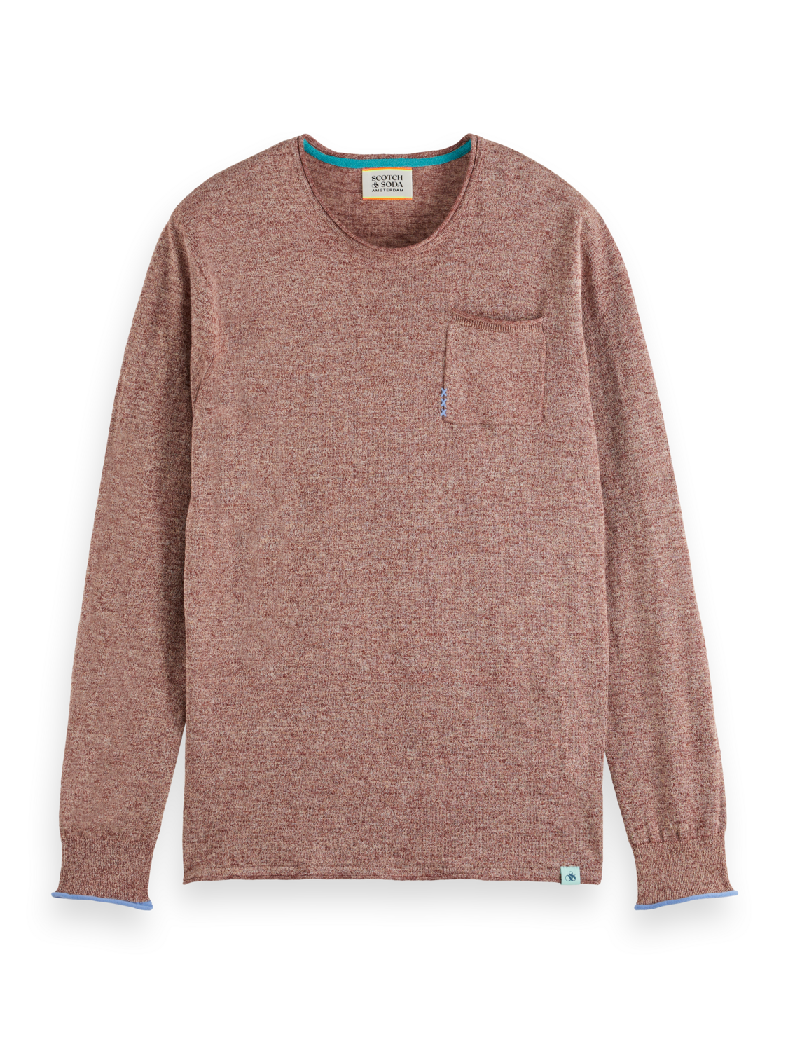 LINEN COTTON BLEND CREW NECK