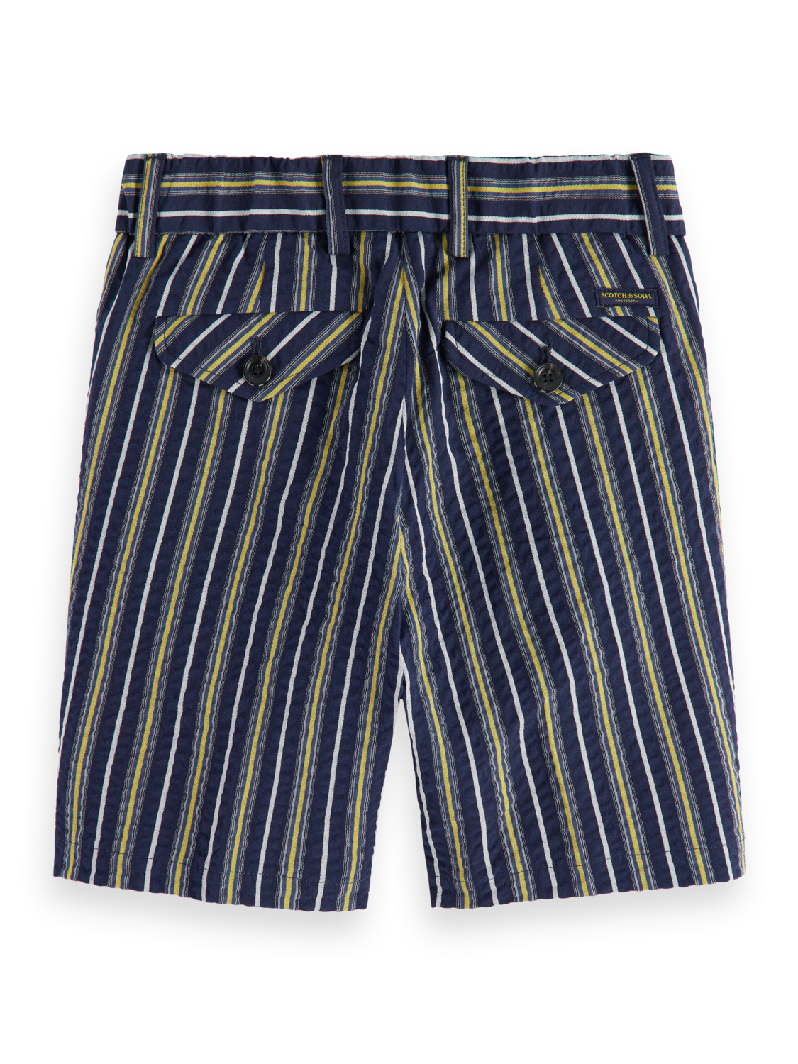 Boys LONGER LENGTH YARN-DYED STRIPE SEERSUCKER SHORTS