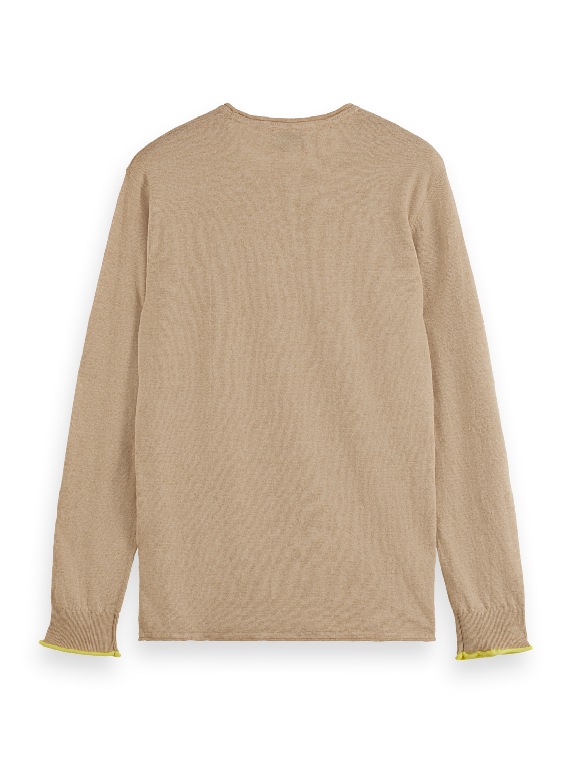 LINEN COTTON BLEND CREW NECK