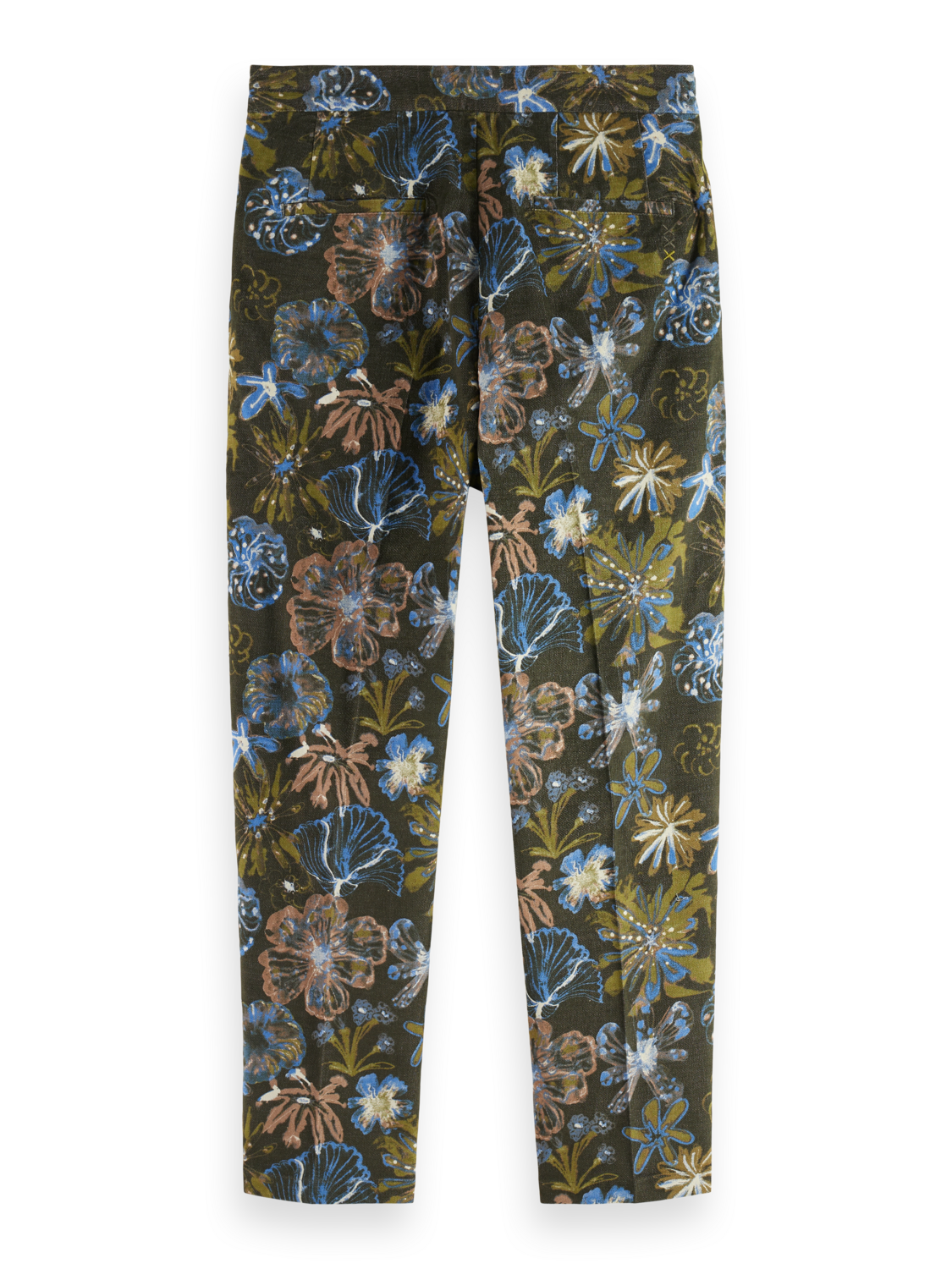 PLEATED LOOSE TAPERED  PRINTED VELVET JOGGER