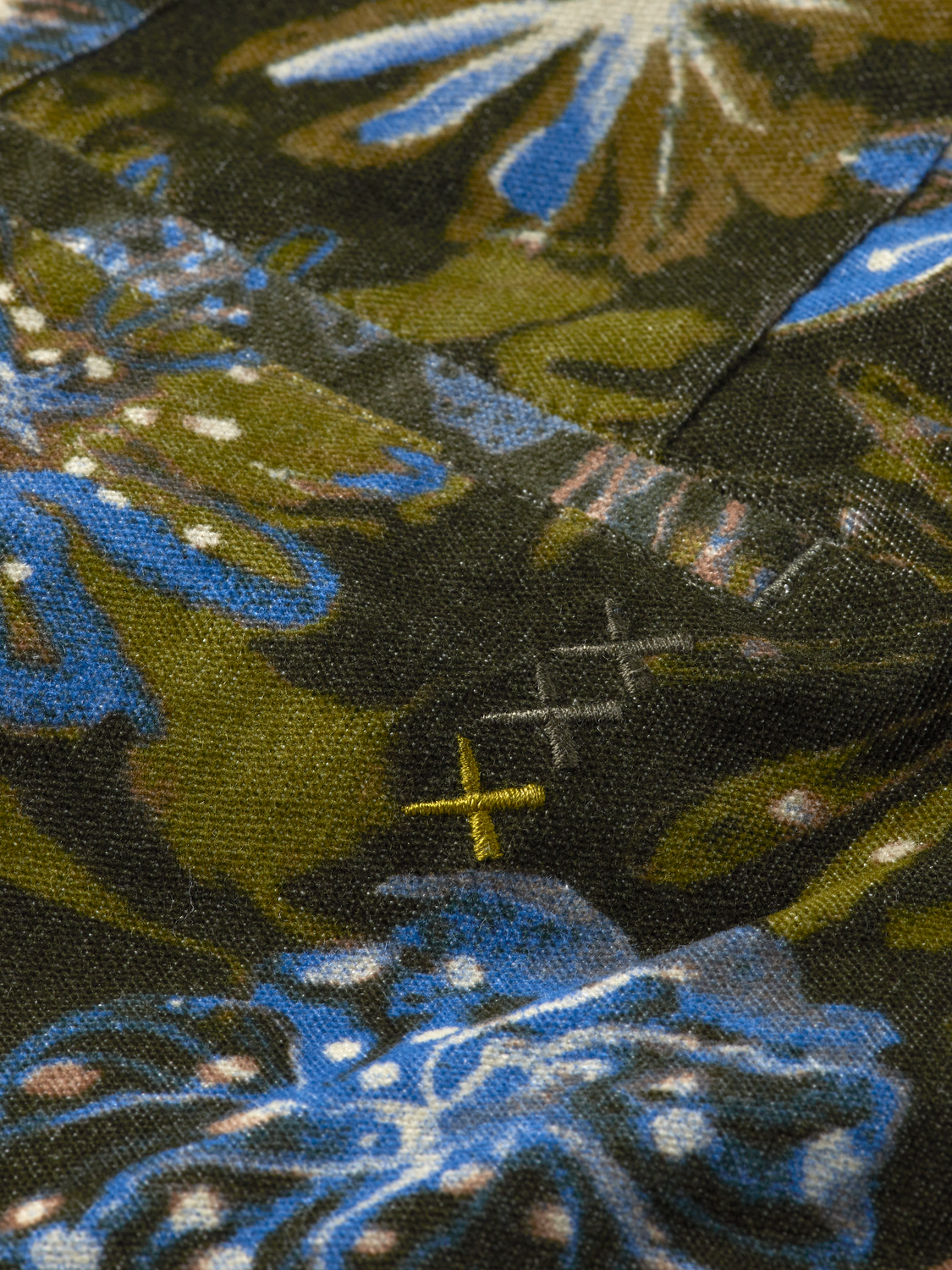 PLEATED LOOSE TAPERED  PRINTED VELVET JOGGER