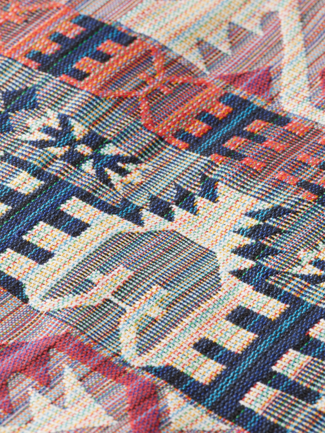 JACQUARD & NYLON PADDED BOMBER JACKET