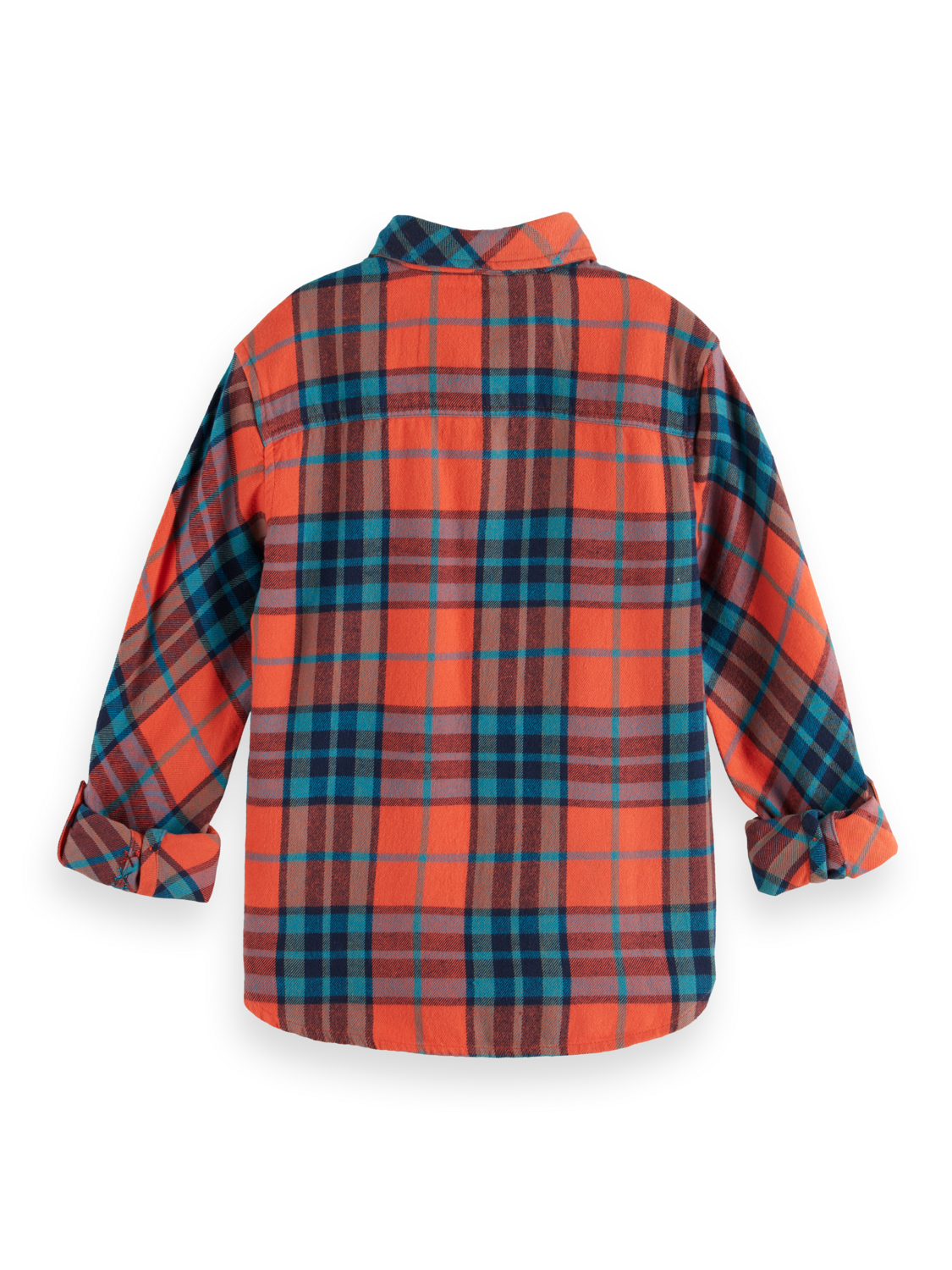Boys REGULAR-FIT YARN-DYED CHECKED FLANNEL SHIRT