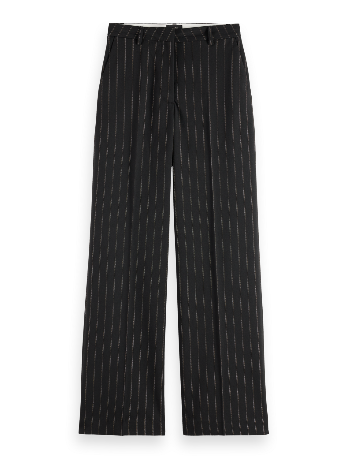 Groene SCOTCH & SODA Wijde broek 'EDIE' TAILORED WIDE-LEG PANTS Groene SCOTCH & SODA Wijde broek 'EDIE' TAILORED WIDE-LEG PANTS