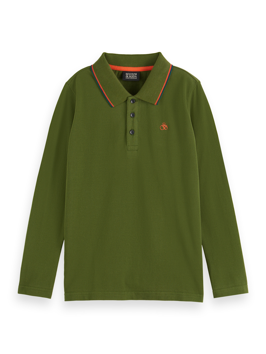 Boys LONG-SLEEVED POLO WITH TIPPING