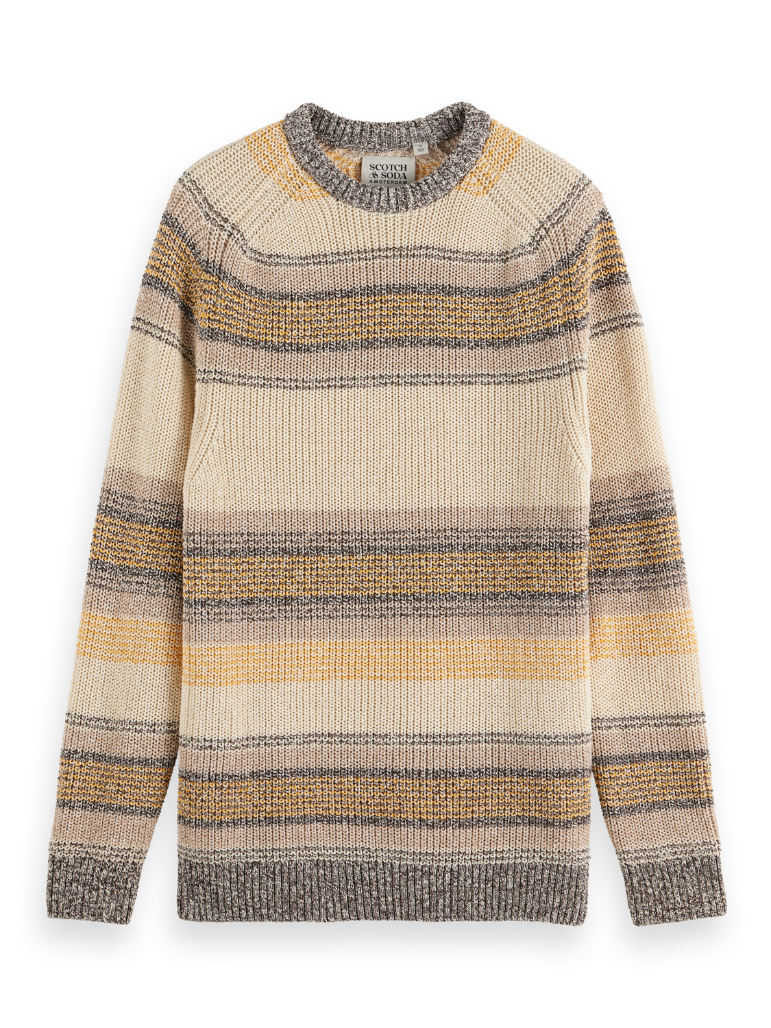 GRADIENT COTTON STRIPES SWEATER