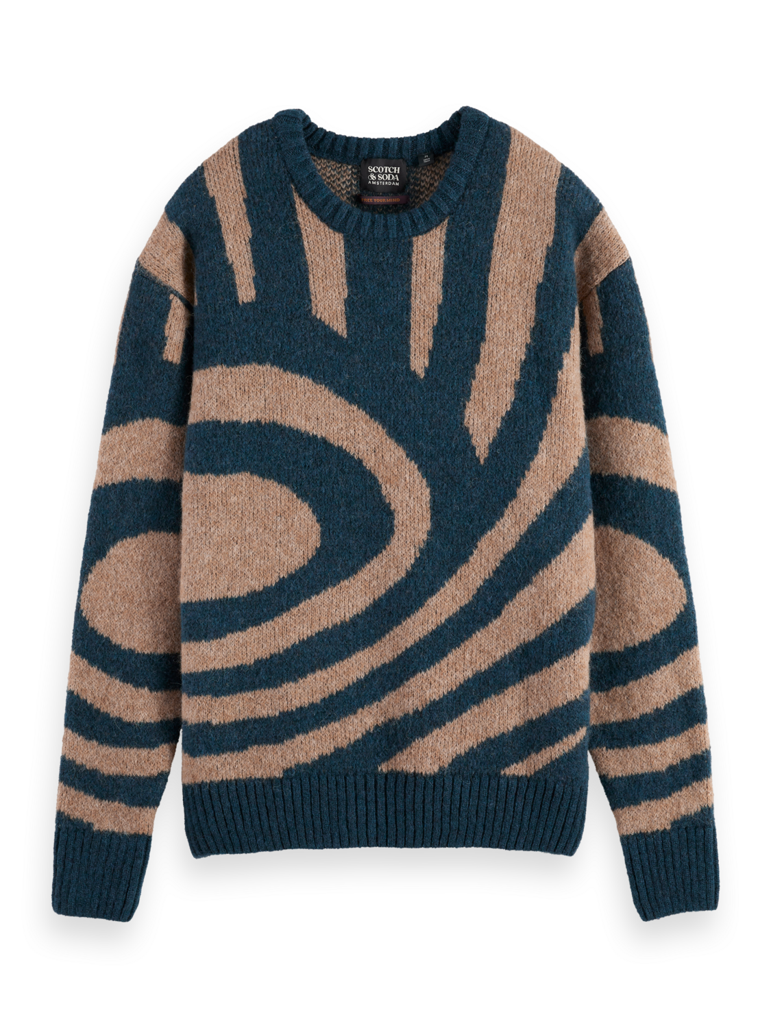 HAIRY BIG WAVES DROPPED SHOULDER SWEATER