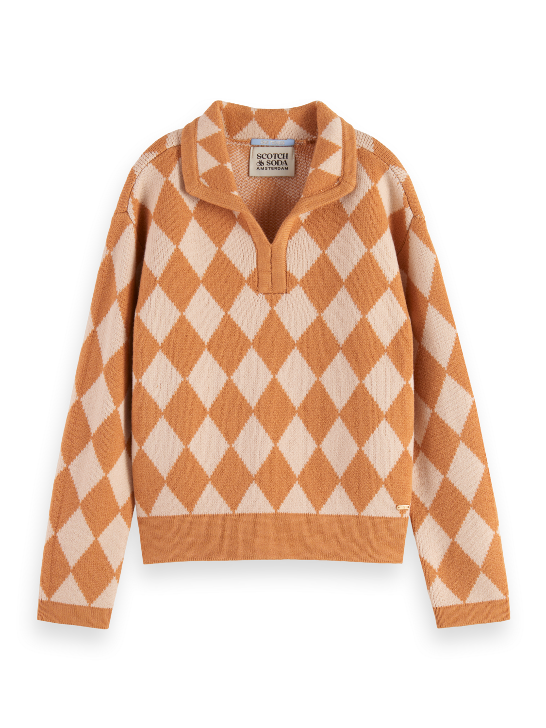 Girls CHECKERBOARD KNITTED PULLOVER