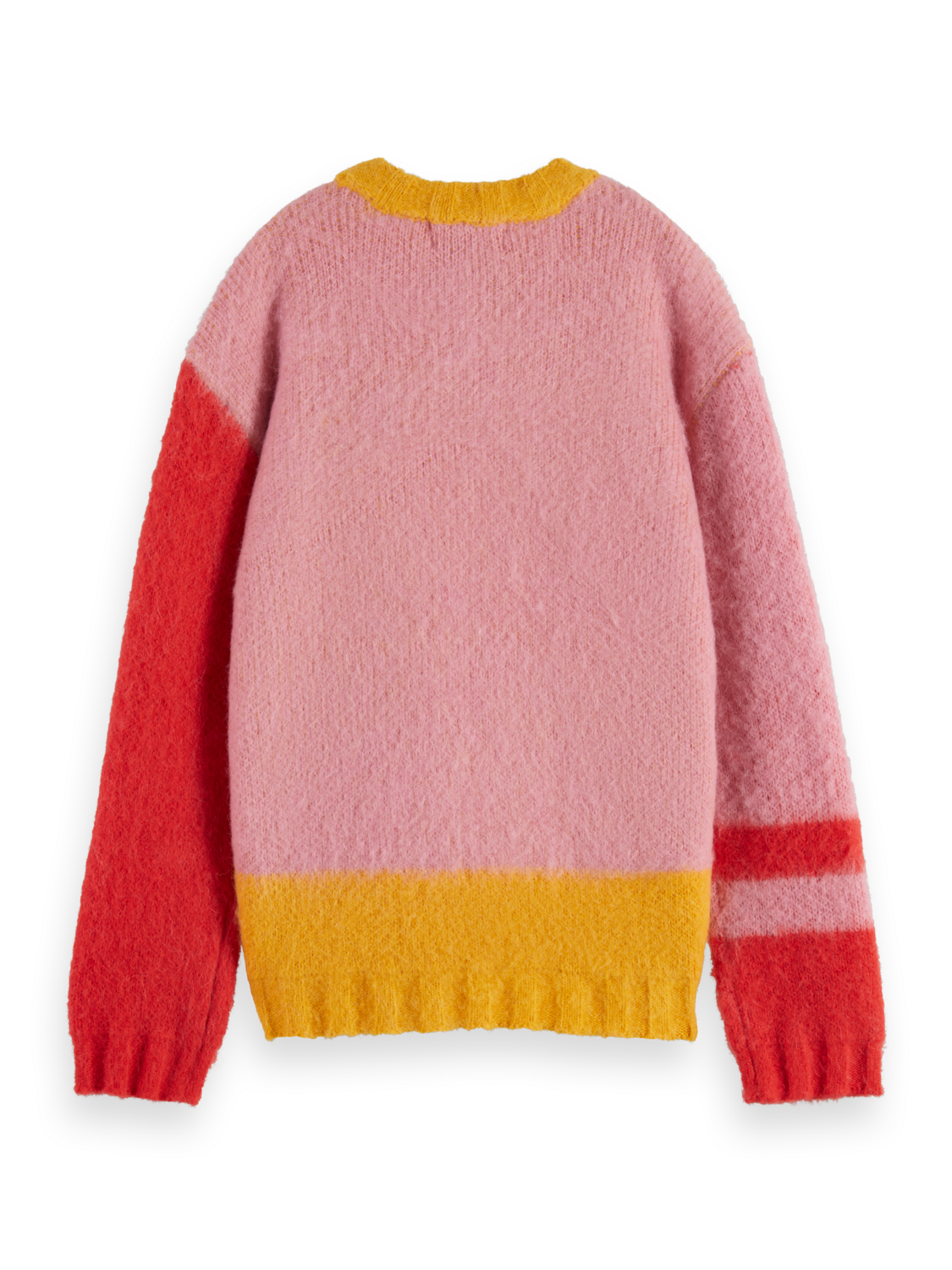 FLUFFY COLOUR BLOCK PULLOVER