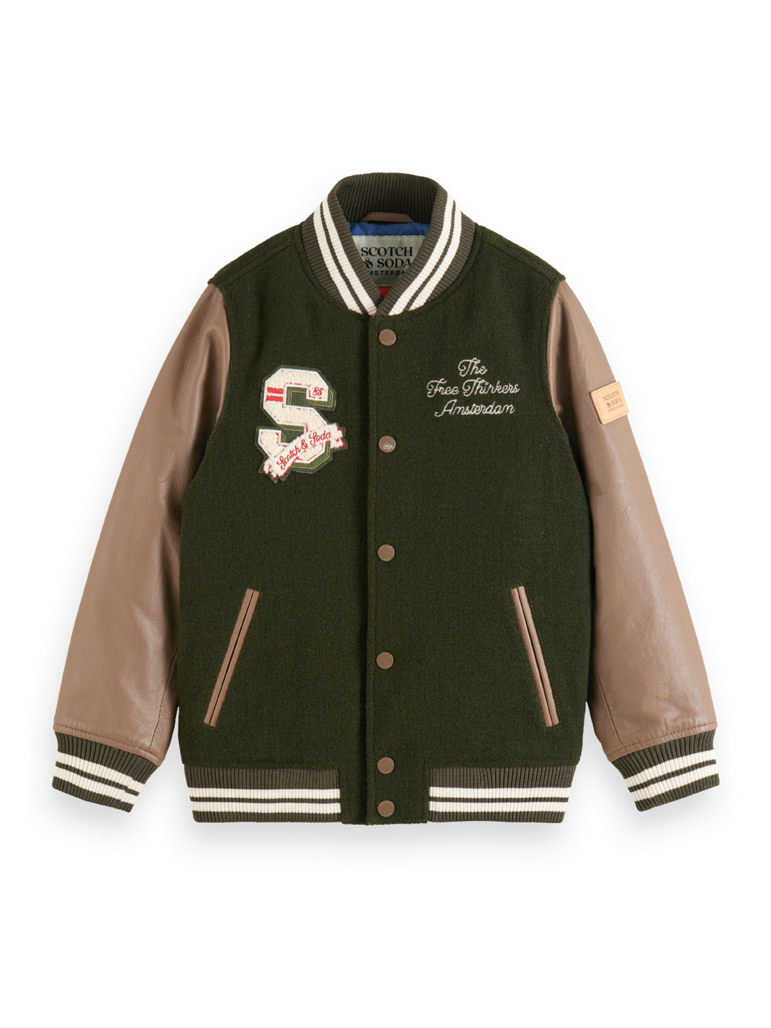 LEATHER VARSITY JACKET