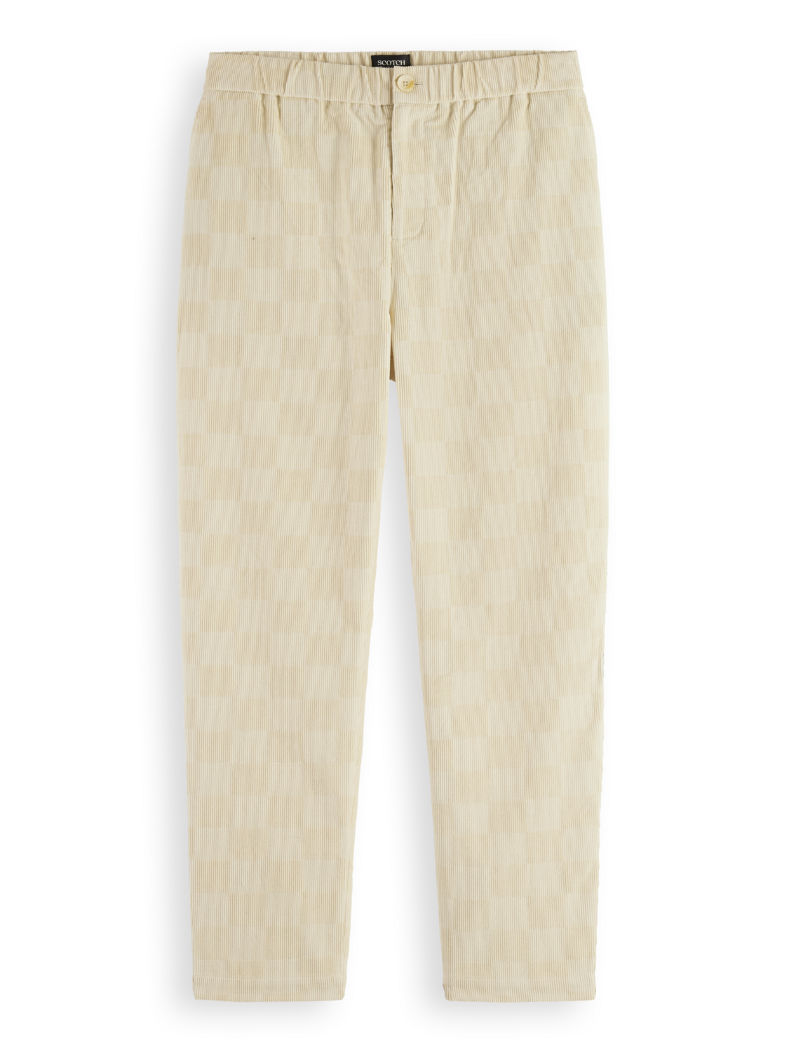 FAVE - CHECK-PATTERNED CORDUROY JOGGER