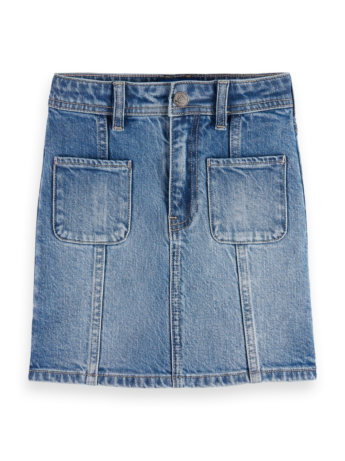 Girls DENIM PATCH POCKET SKIRT