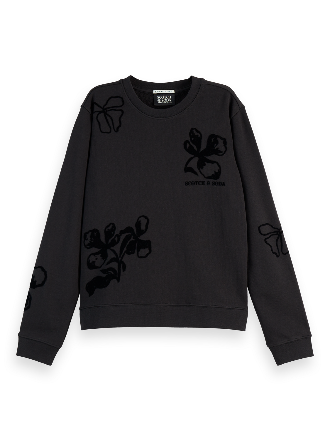 Flock print sweatshirt