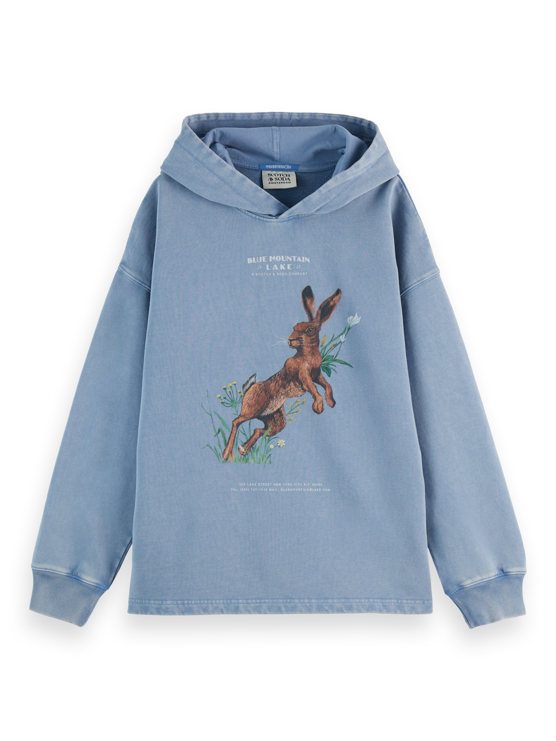 Washed artwork oversized hoodie