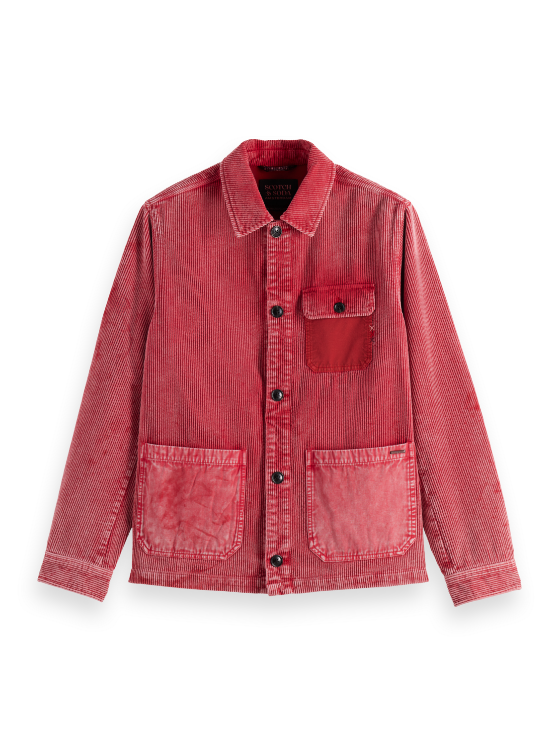 Washed corduroy worker jacket