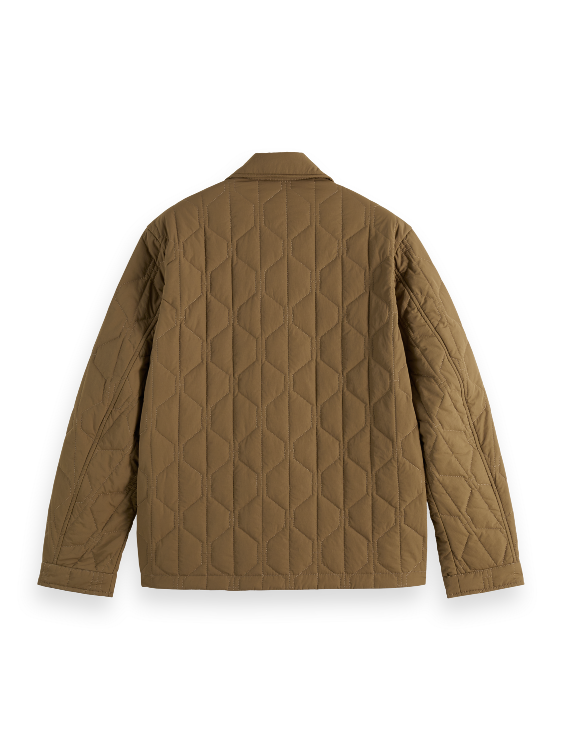 Geometric quilted coat